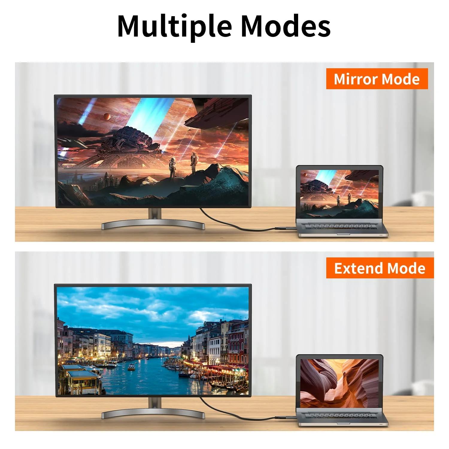 Displayport to HDMI Adapter (2Pack) 4K 24K Gold Plated Displayport DP to HDMI Female Converter，Uni-Directional Display Port to HDMI Converter Compatible for Lenovo, HP, Dell &More- Grey 2-Pack - Image 6