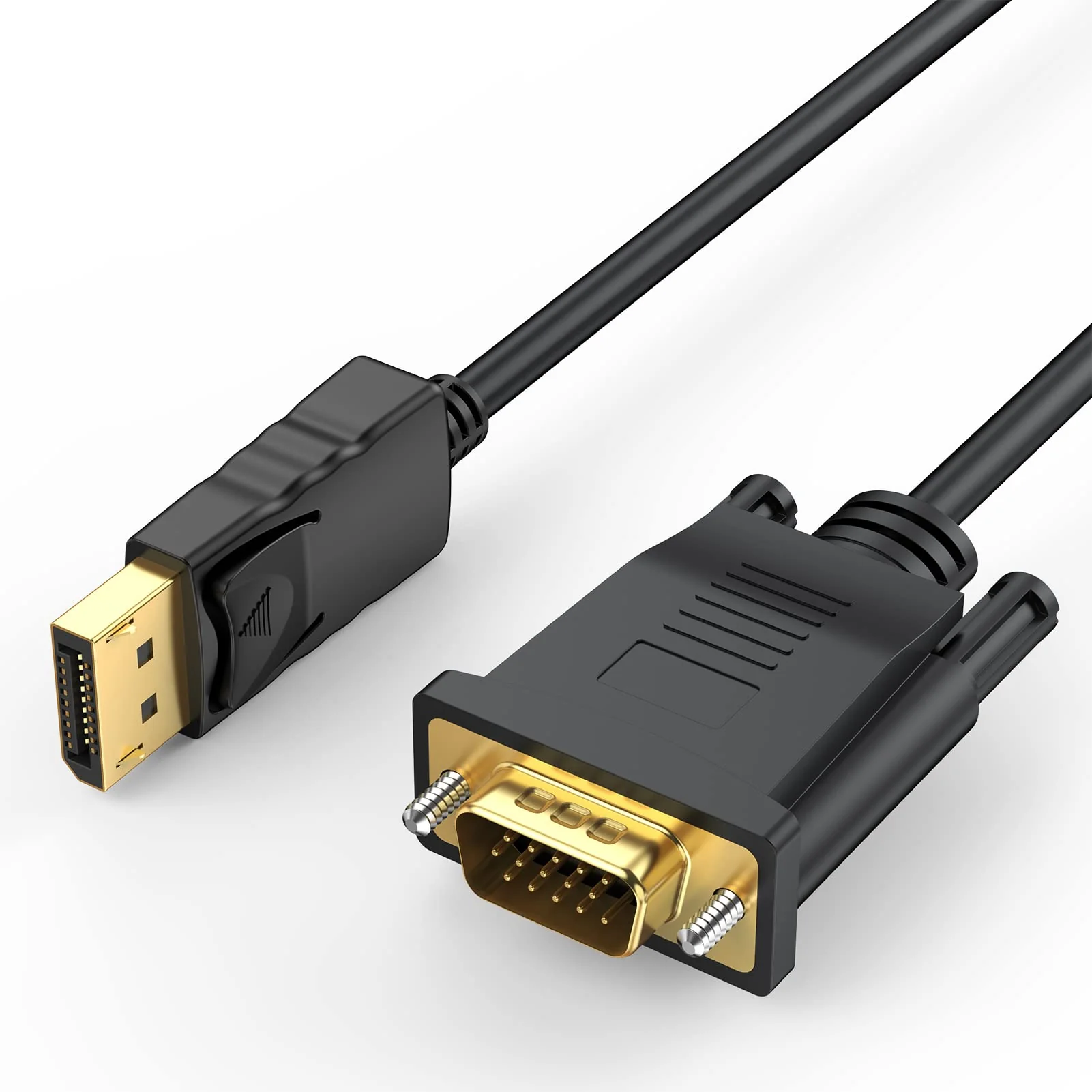 DisplayPort to VGA Cable 6 Ft, 2-Pack Display Port DP to VGA Adapter Cord Male to Male HD Video 1080P for Computer, Monitor, TV, Projector - Image 9