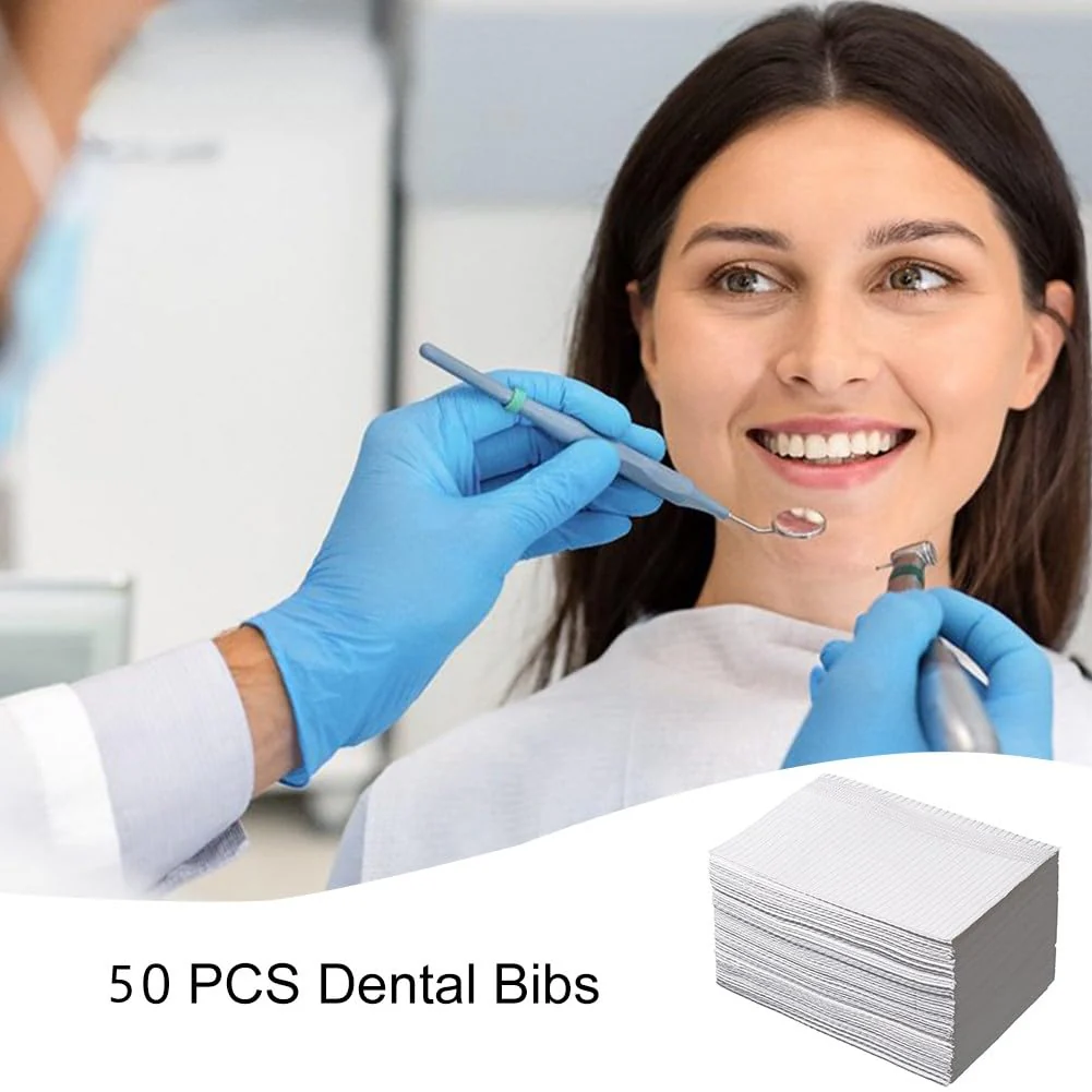 Disposable Dental Bibs, Pack of 50, Waterproof Tattoo Table, Tattoo Pads, Disposable, for Nail Salon, Accessories for Nail and Eyelash Technology for Tattoo Supplies (33.5 x 45 cm, Black) - Image 5