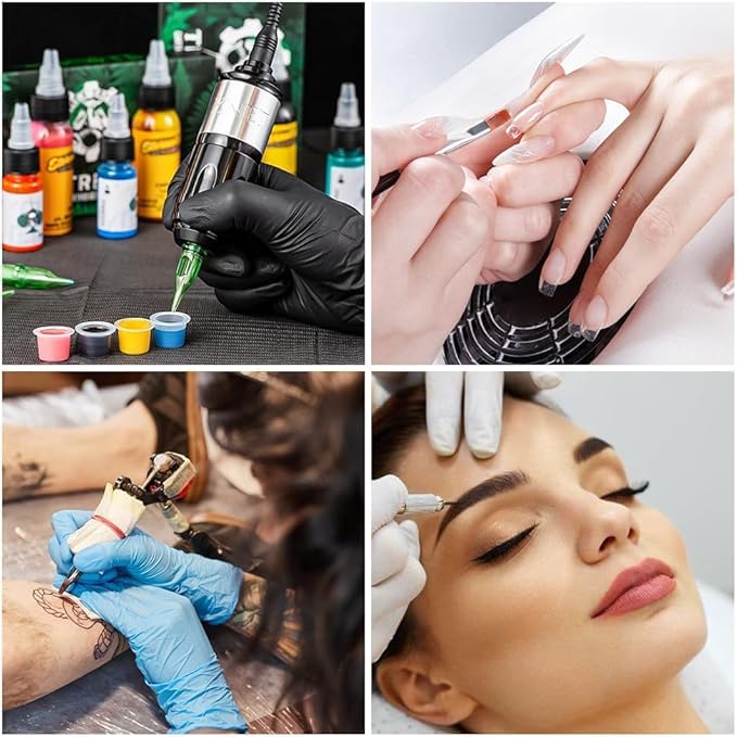 Disposable Dental Bibs, Pack of 50, Waterproof Tattoo Table, Tattoo Pads, Disposable, for Nail Salon, Accessories for Nail and Eyelash Technology for Tattoo Supplies (33.5 x 45 cm, Black) - Image 7