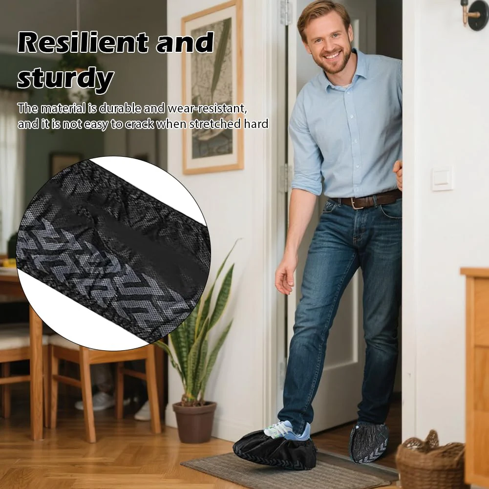 Disposable & Reusable Shoe Covers - Waterproof & Non-Slip - Overshoes for Indoor/Outdoor Use - Tear-Resistant, Breathable - Ideal for Surgical Shoes, Hotel Slippers, Guest Slippers (45 x 17 cm) 45X17CM - Image 6