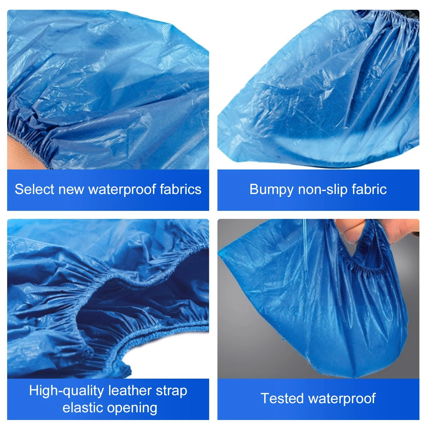 Disposable Shoe Covers Pack of 100 - Waterproof & Non-Slip Overshoes Made of CPE Material, Disposable Shoe Covers for Hygiene, Protection & Rain Protection, Shoe Covers for Household, Clinic & Work - Image 4
