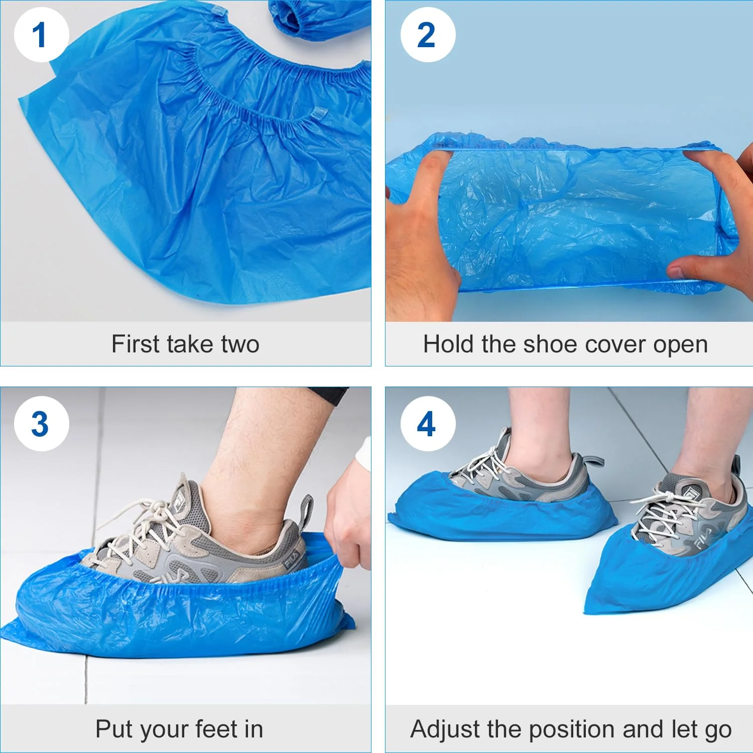 Disposable Shoe Covers Pack of 100 - Waterproof & Non-Slip Overshoes Made of CPE Material, Disposable Shoe Covers for Hygiene, Protection & Rain Protection, Shoe Covers for Household, Clinic & Work - Image 6