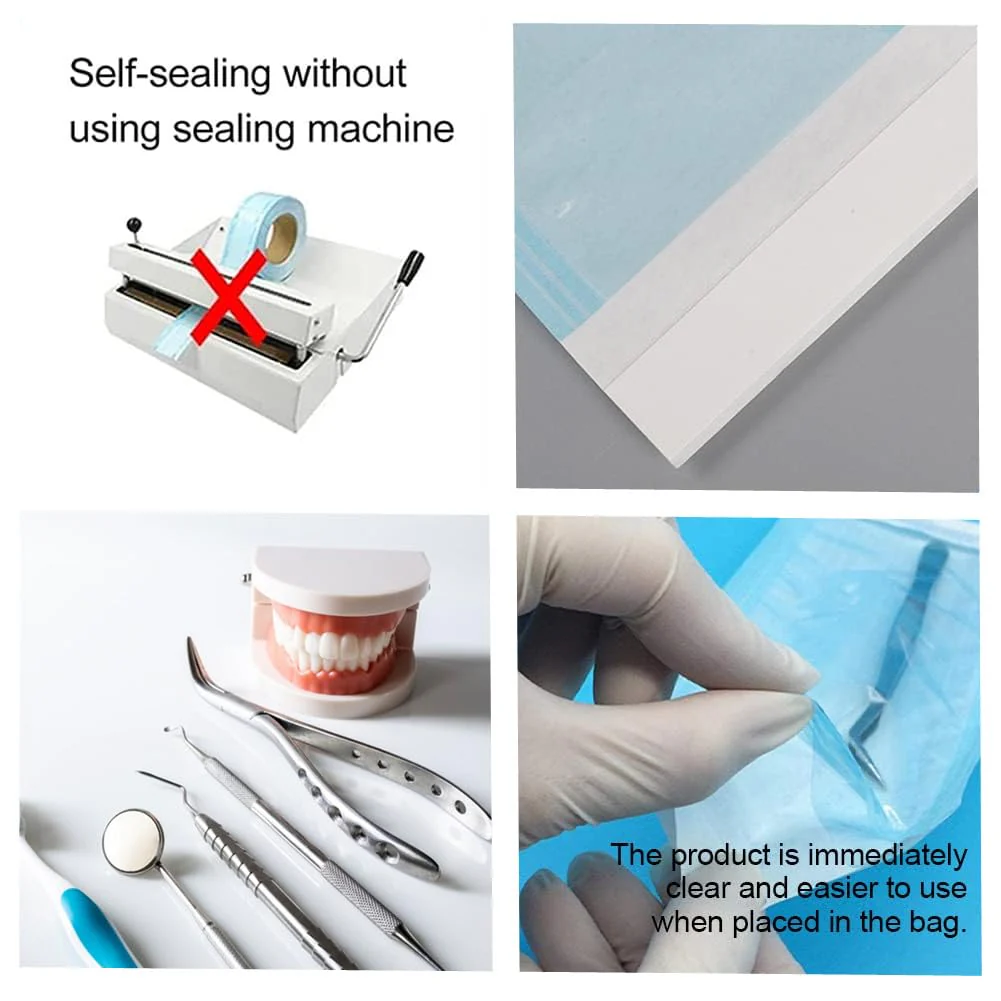 Disposable Sterilisation Bags, 200 x Sterilisation Bags (135 x 280 mm) with SK Seal Sterilising Bag, Sterilising Bag for Autoclaves, Self-Adhesive, Sterilisation Bag for Autoclaves - Image 5