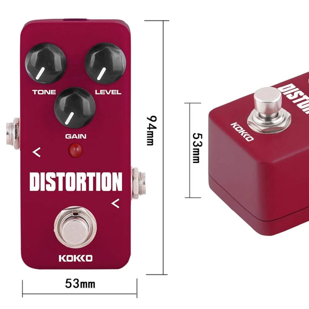 Distortion Guitar Pedal, Mini Effect Pedal Processor of Classic Distortion Tone Effect Universal for Guitar and Bass, Exclude Power Adapter - KOKKO (FDS2) - Image 3