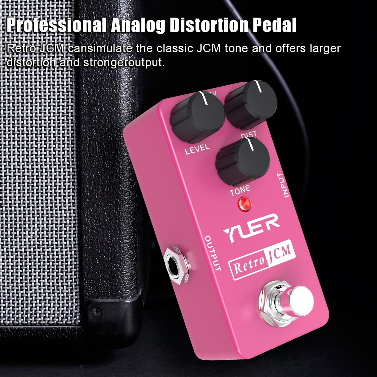 Distortion Pedal, Analog Retro JCM Distortion Effect Pedal for Electric Guitar with Footswitch Cap Aluminum Case - True Bypass RS-13 - Image 2