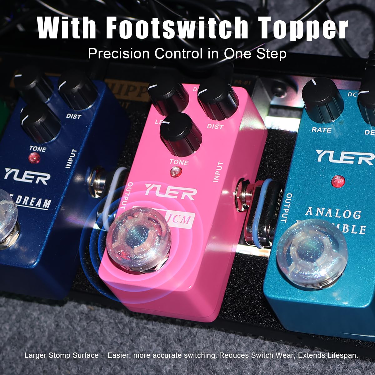 Distortion Pedal, Analog Retro JCM Distortion Effect Pedal for Electric Guitar with Footswitch Cap Aluminum Case - True Bypass RS-13 - Image 3