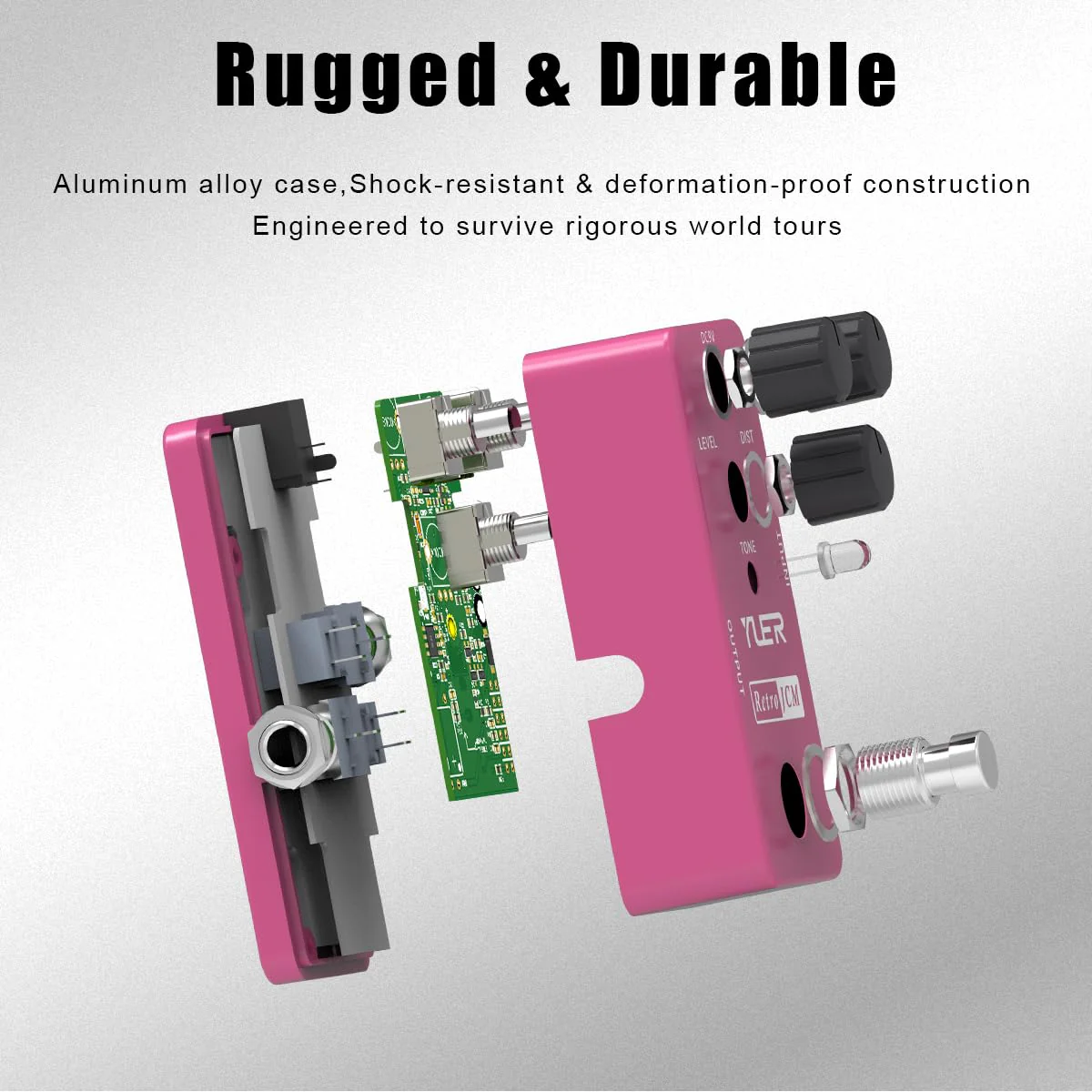 Distortion Pedal, Analog Retro JCM Distortion Effect Pedal for Electric Guitar with Footswitch Cap Aluminum Case - True Bypass RS-13 - Image 5