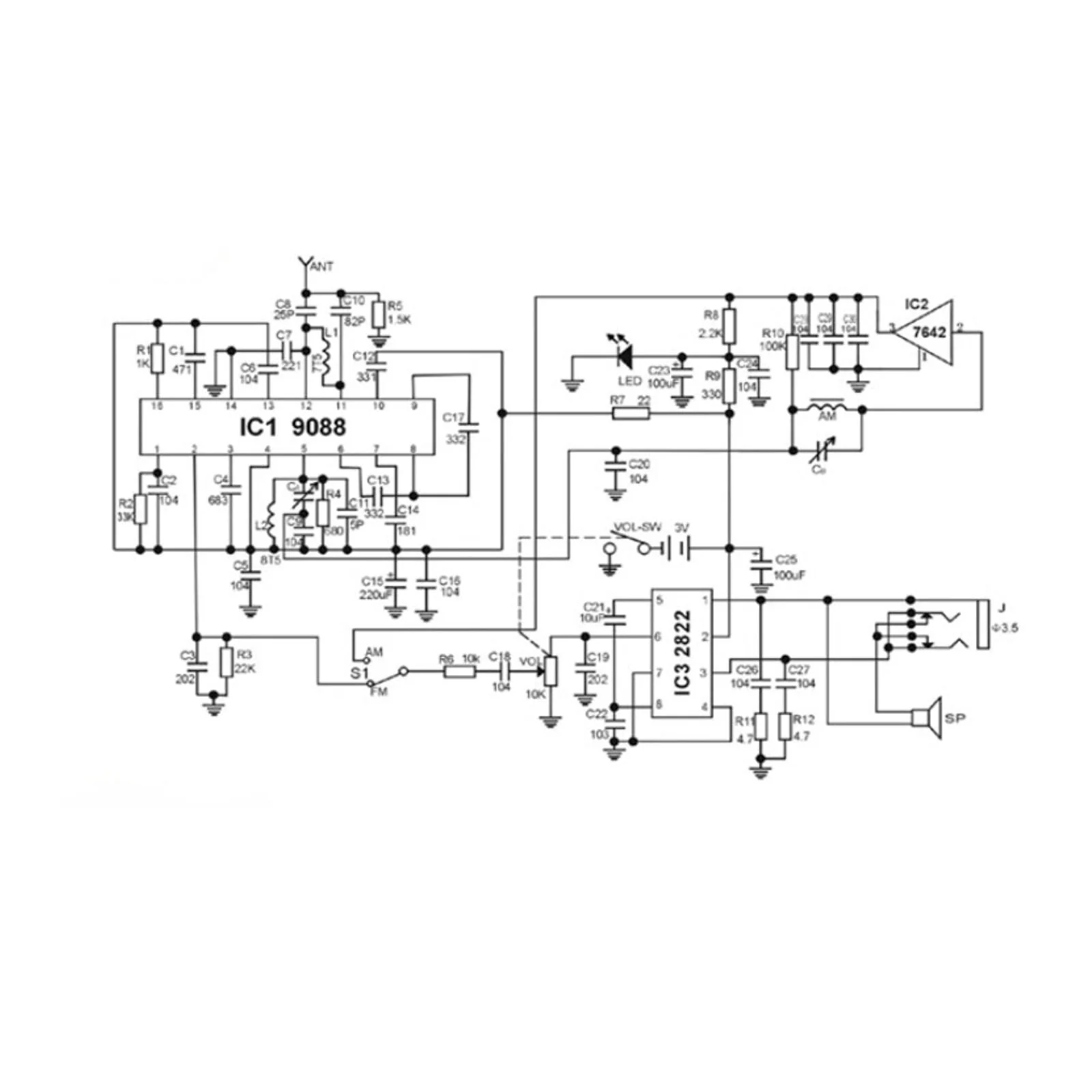 DIY Radio Kit CF210SP AM FM Crystal Radio Kit Band Radio DIY Electronic Kit - Image 4