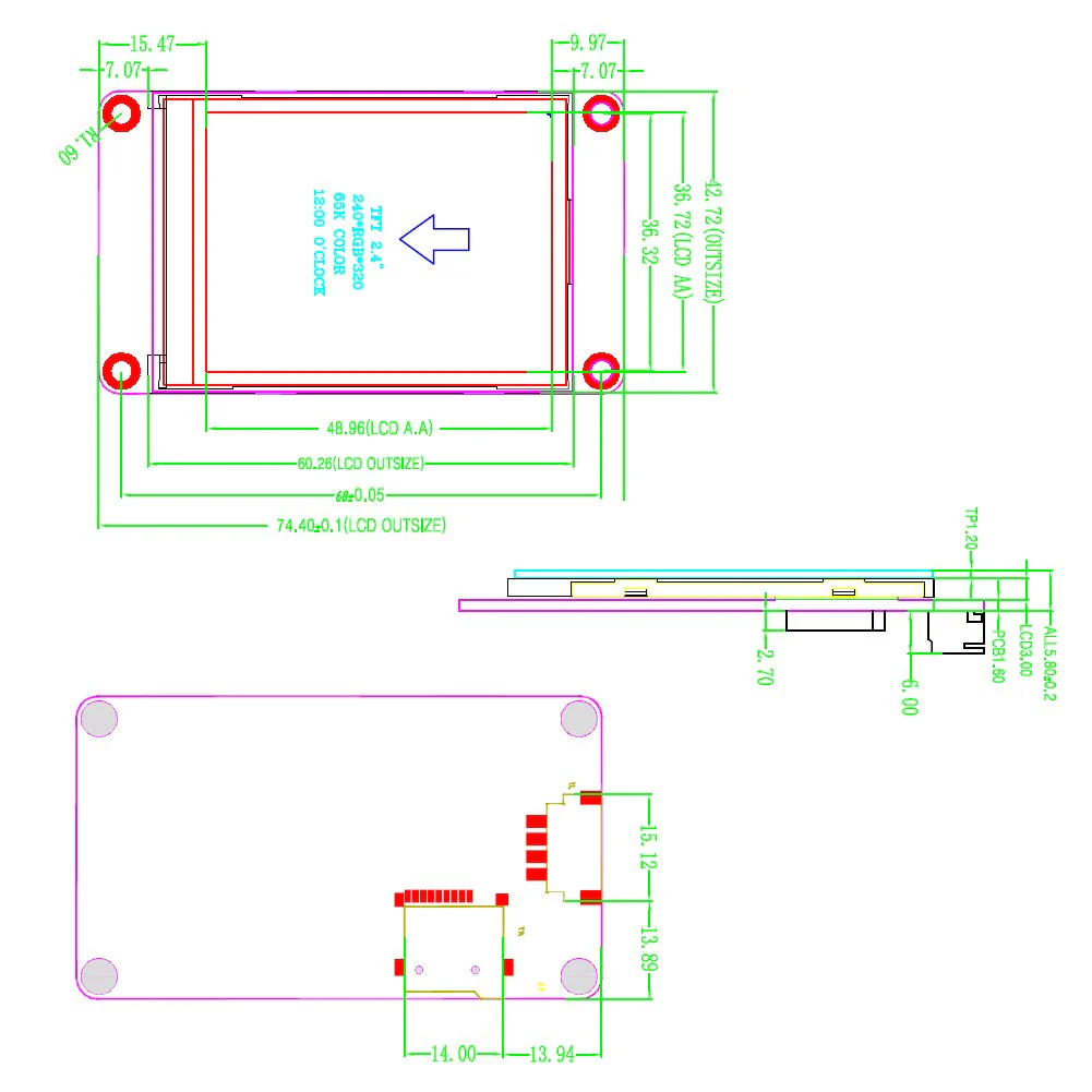 DIYmalls Nextion 2.4 Inch HMI Display Resistive Touchscreen 5V TFT LCD 320x240 for Arduino ESP32 (NX3224T024) - Image 3
