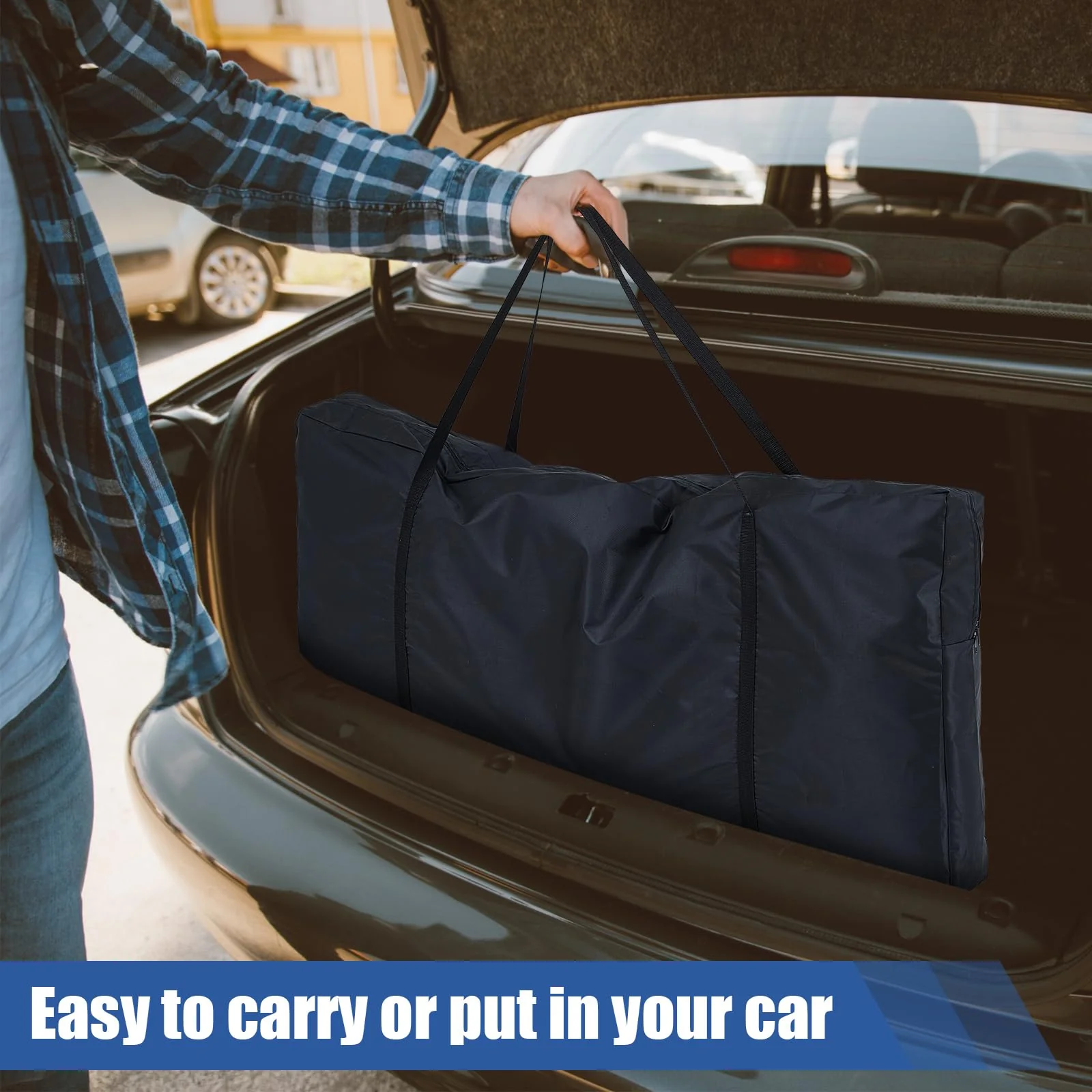 DJ Booth Carrying Bag DJ Facade Panel Carry Bag Black DJ Bag Facade Bag Reinforced Replacement, 46.5 x 22 x 4.7'' - Image 5