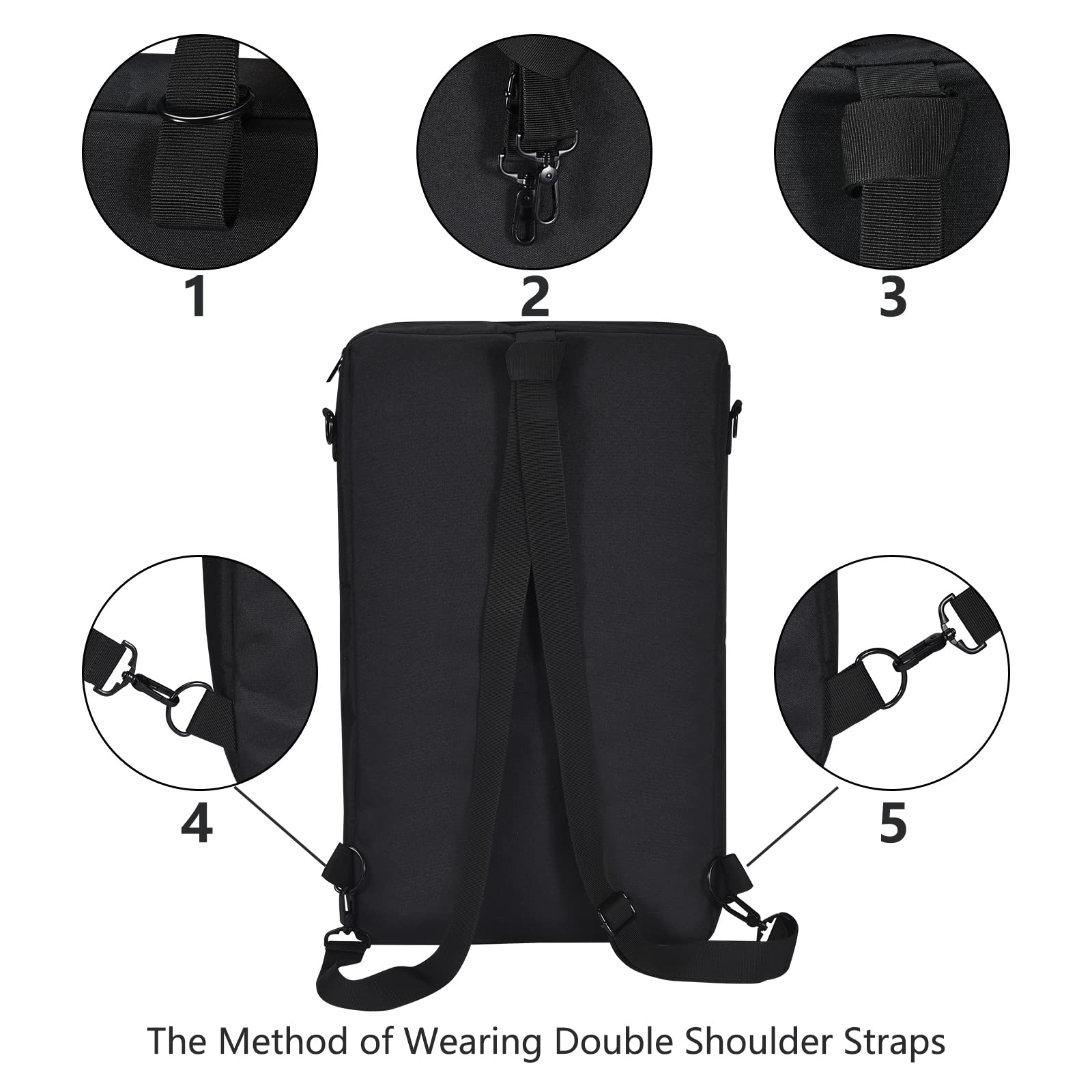 DJ Controller backpack for Pioneer DDJ 400 DJ/DDJ FLX4/DDJ SB3/Roland DJ 202/Hercules Inpulse 300/Native Instruments Traktor Kontrol S2 Mk3, Outdoor Party Street Performance for DJ Controller Case - Image 6