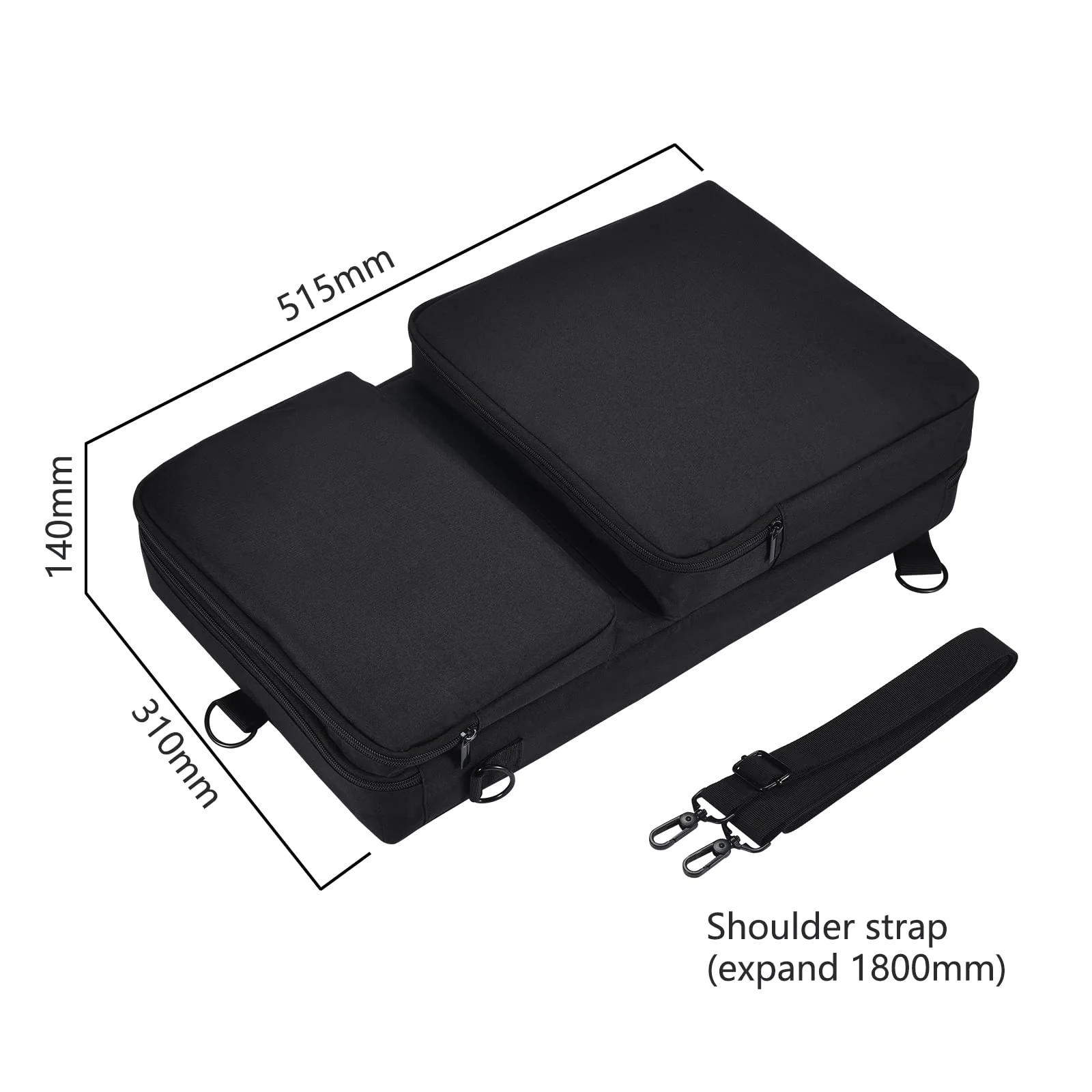 DJ Controller backpack for Pioneer DDJ 400 DJ/DDJ FLX4/DDJ SB3/Roland DJ 202/Hercules Inpulse 300/Native Instruments Traktor Kontrol S2 Mk3, Outdoor Party Street Performance for DJ Controller Case - Image 7