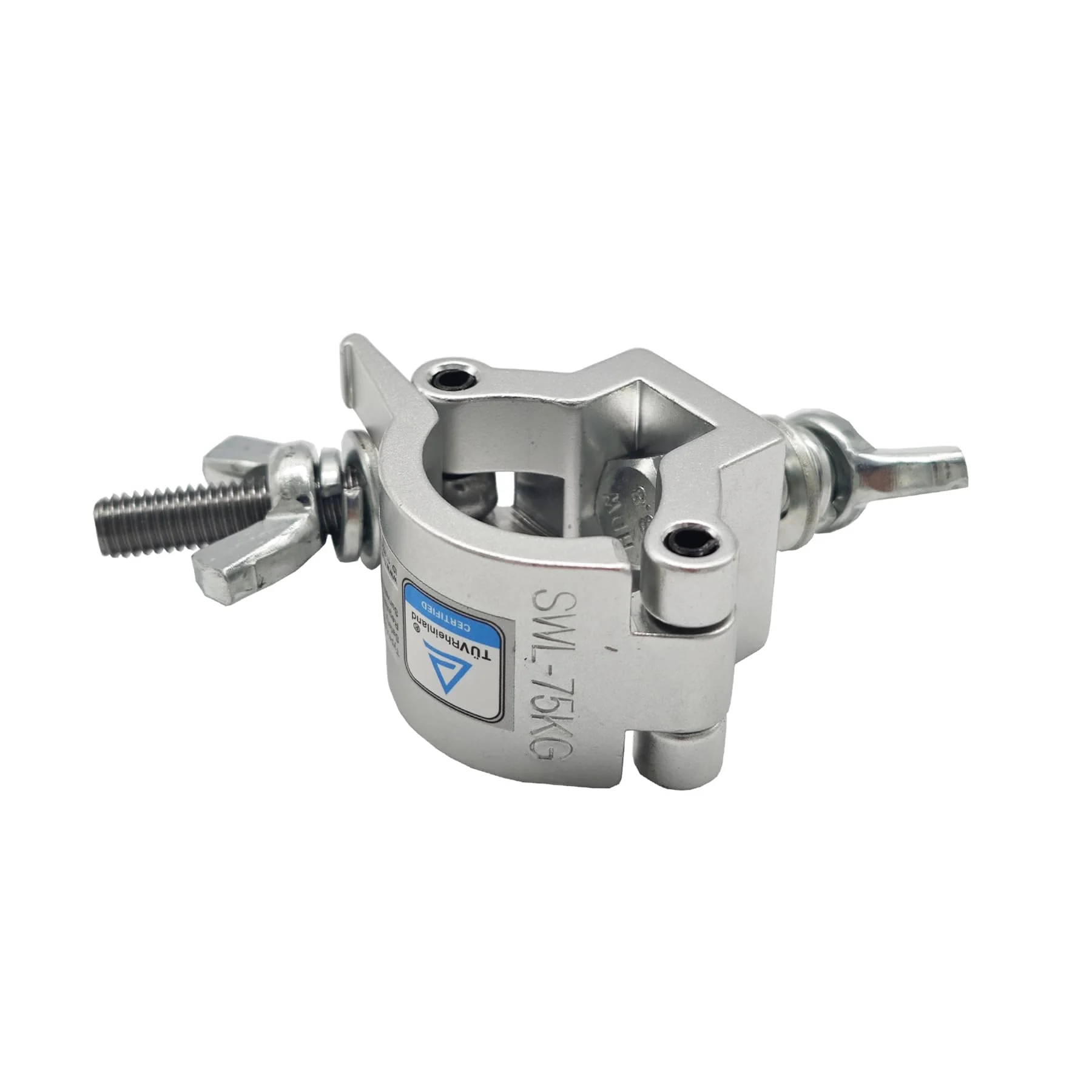 DJ Lighting Clamps 1” to 1.18” Lighting Mount Fits 25-30mm OD Pipe Heavy Duty 165 Lbs Hook Clamps Aluminum Alloy for Stage Light (4 Pcs Silver 1 Inch Clamp) 4 Pcs Silver 1 Inch Clamp - Image 2