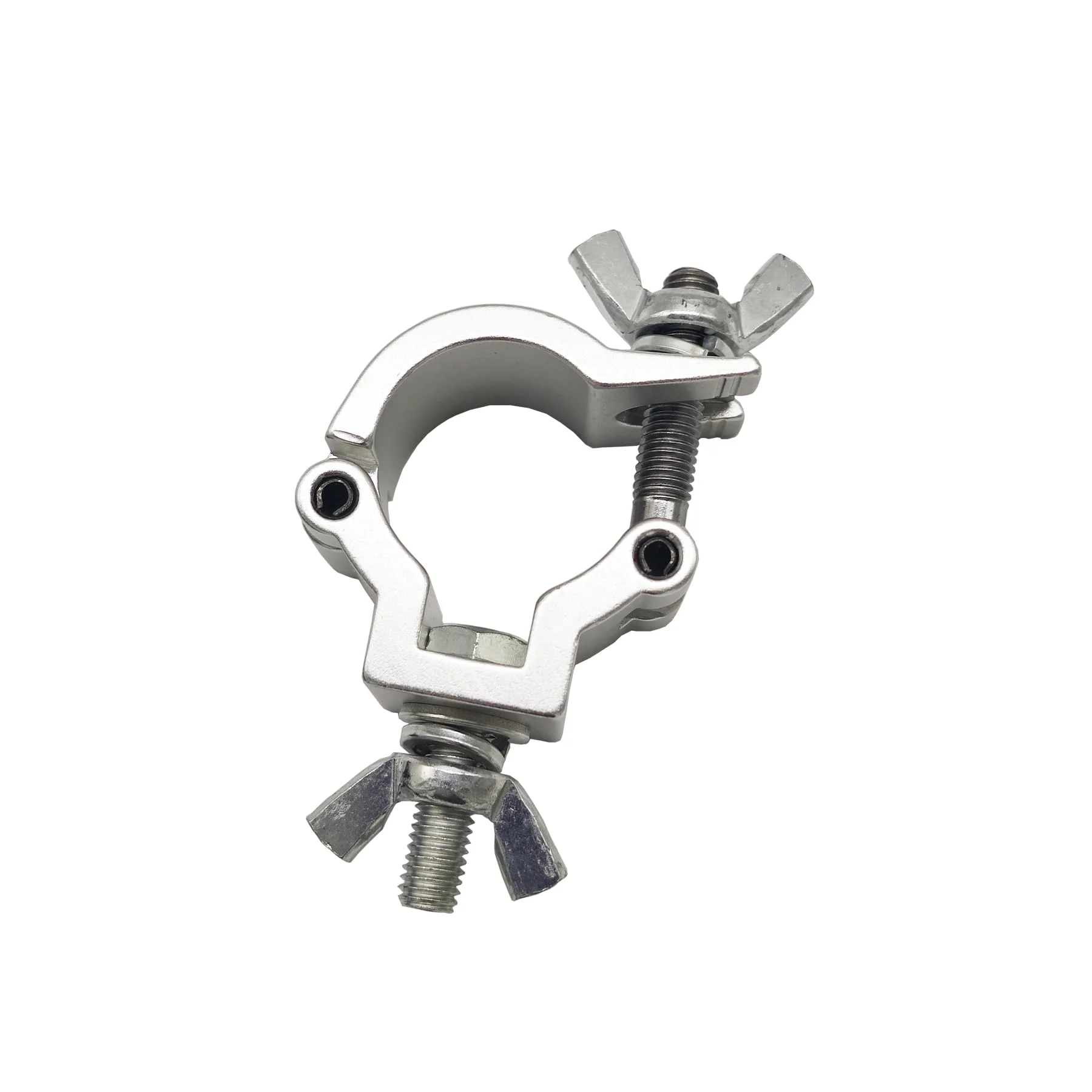 DJ Lighting Clamps 1” to 1.18” Lighting Mount Fits 25-30mm OD Pipe Heavy Duty 165 Lbs Hook Clamps Aluminum Alloy for Stage Light (4 Pcs Silver 1 Inch Clamp) 4 Pcs Silver 1 Inch Clamp - Image 5