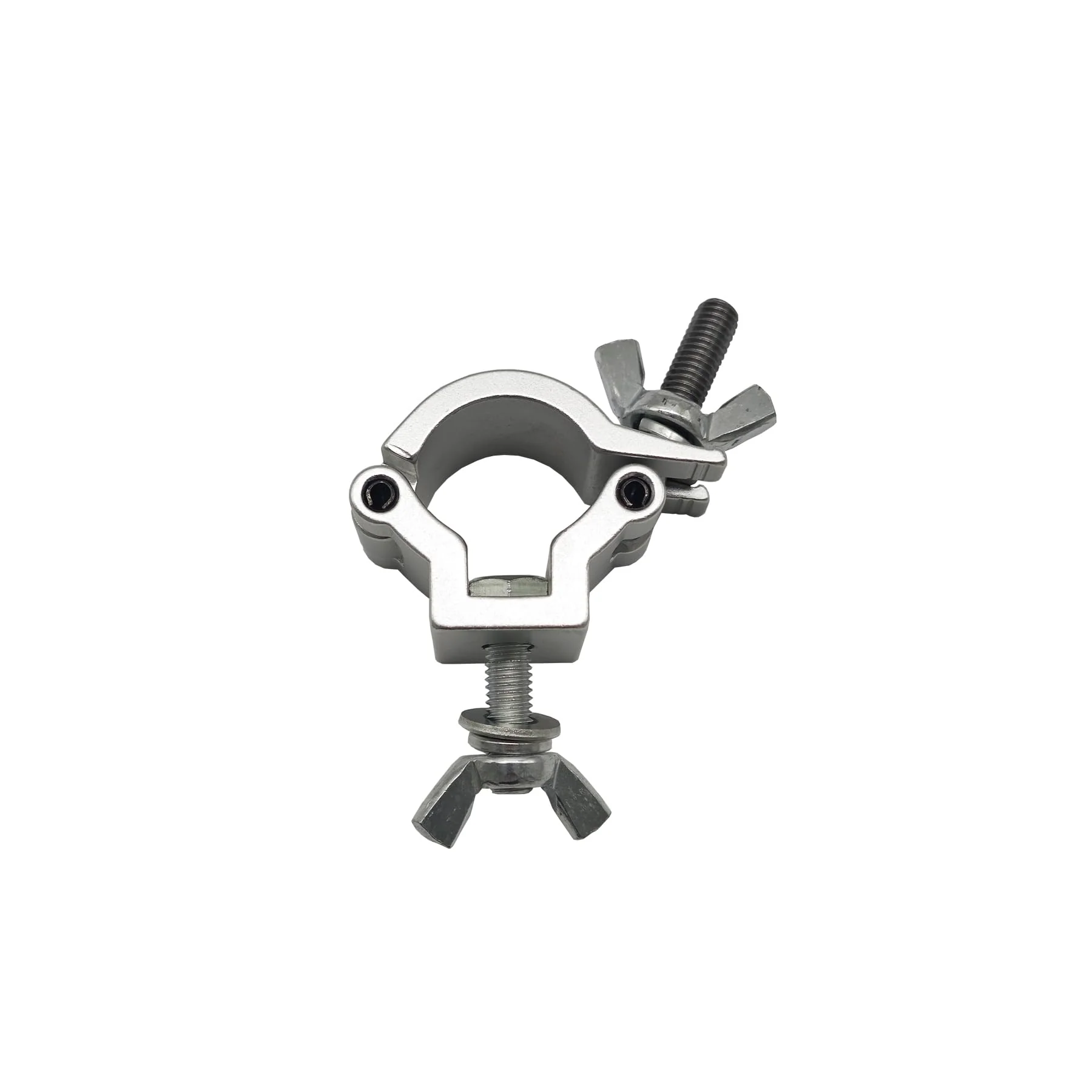 DJ Lighting Clamps 1” to 1.18” Lighting Mount Fits 25-30mm OD Pipe Heavy Duty 165 Lbs Hook Clamps Aluminum Alloy for Stage Light (4 Pcs Silver 1 Inch Clamp) 4 Pcs Silver 1 Inch Clamp - Image 6