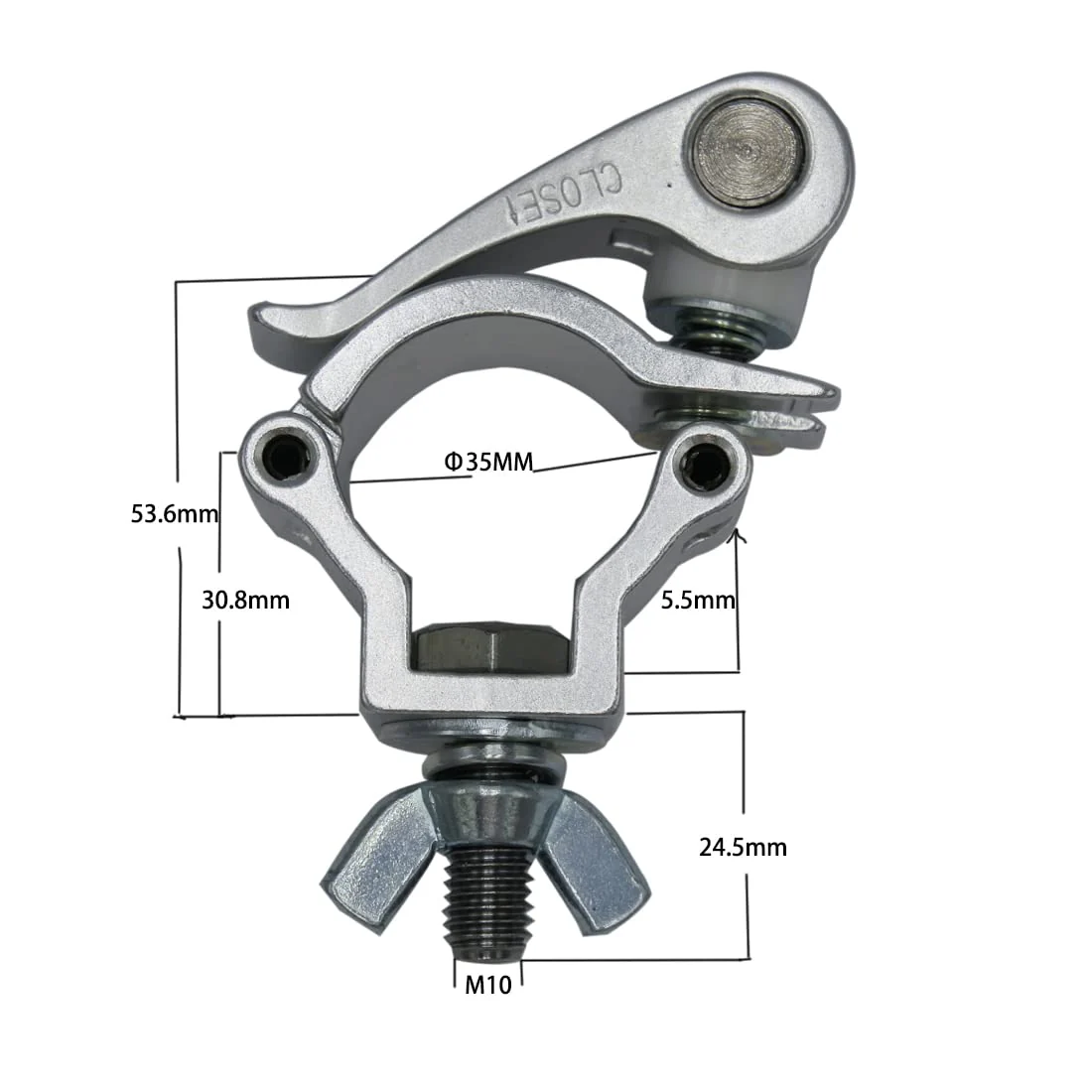DJ Lighting truss Clamp 1.26-1.38 inch OD Pipe Truss F34 Quick Release Mount Heavy Duty 165 Lbs (2PCS) - Image 4