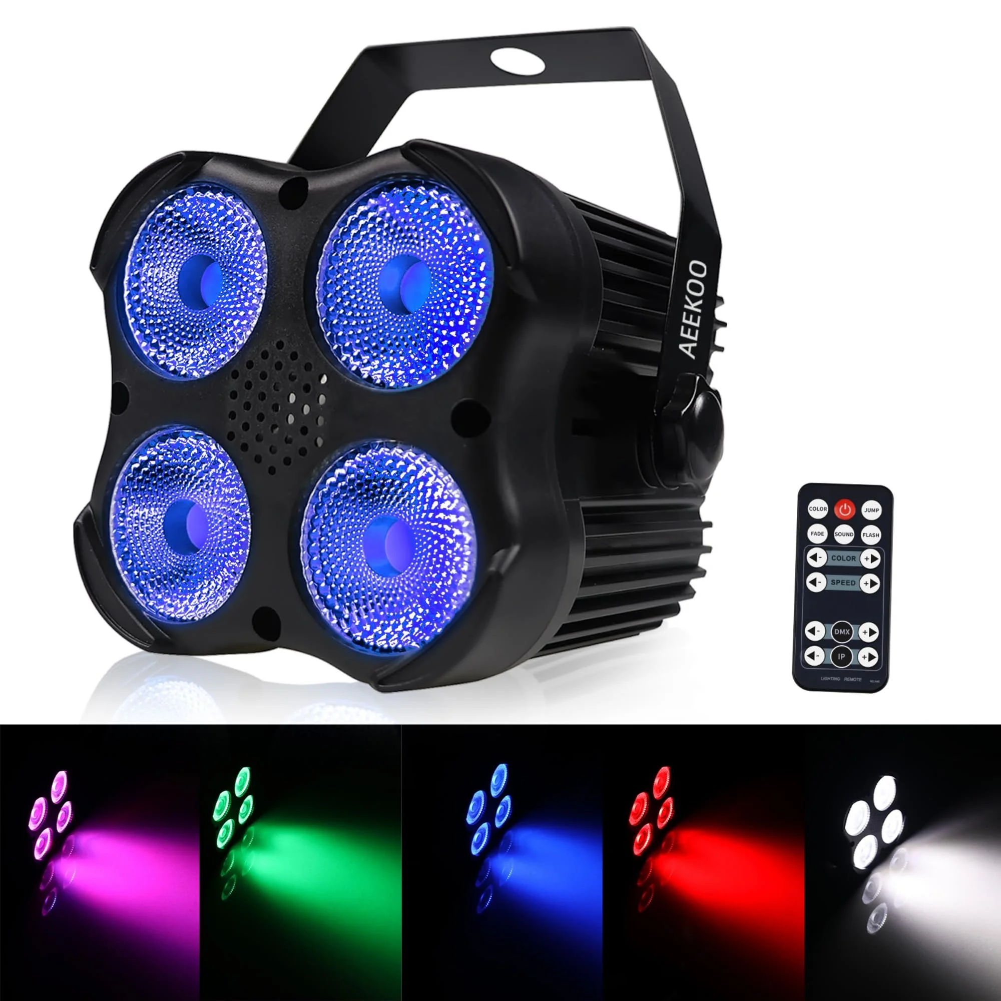 DJ Par Lights, RGBW LED Par Light with Sound Activated and Remote, DMX Stage Uplighting for Event Wedding Church Festival Stage Lighting﻿﻿ - Image 8
