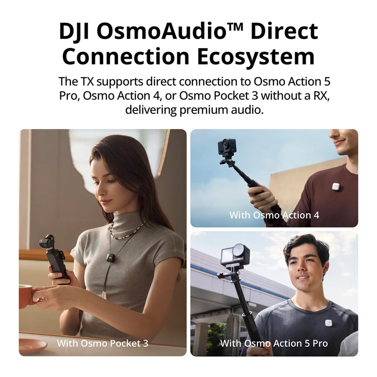 DJI Mic Mini (1 TX + 1 RX), Wireless Lavalier Microphone for iPhone/Camera/Android, Ultralight, Detail-Rich Audio, Noise Cancelling, Automatic Limiting, Vlog, Streaming, 400m Transmission Mic Mini (1 TX + 1 RX) Single - Image 5