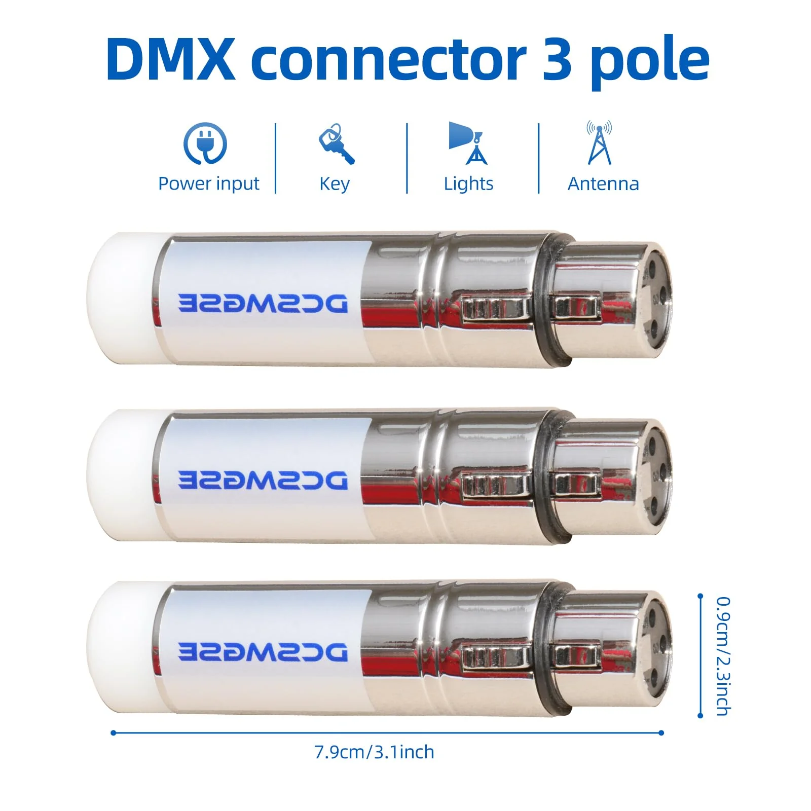 DMX Wireless, 2.4G DMX 512 1 Female Receivers Short version for Stage PAR Party Light - Image 4