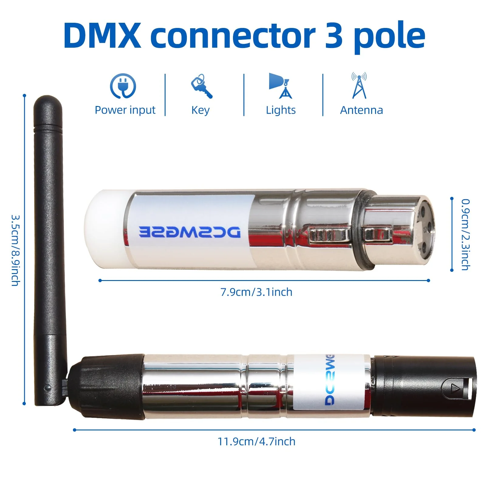 DMX Wireless, 2PCS DMX512 DMX Dfi DJ 2.4G Wireless 1 Receiver & 1 Transmitter Stage Lighting Control - Image 5