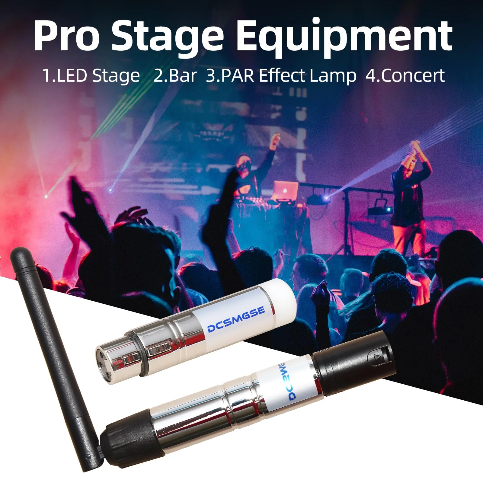 DMX Wireless, 2PCS DMX512 DMX Dfi DJ 2.4G Wireless 1 Receiver & 1 Transmitter Stage Lighting Control - Image 6