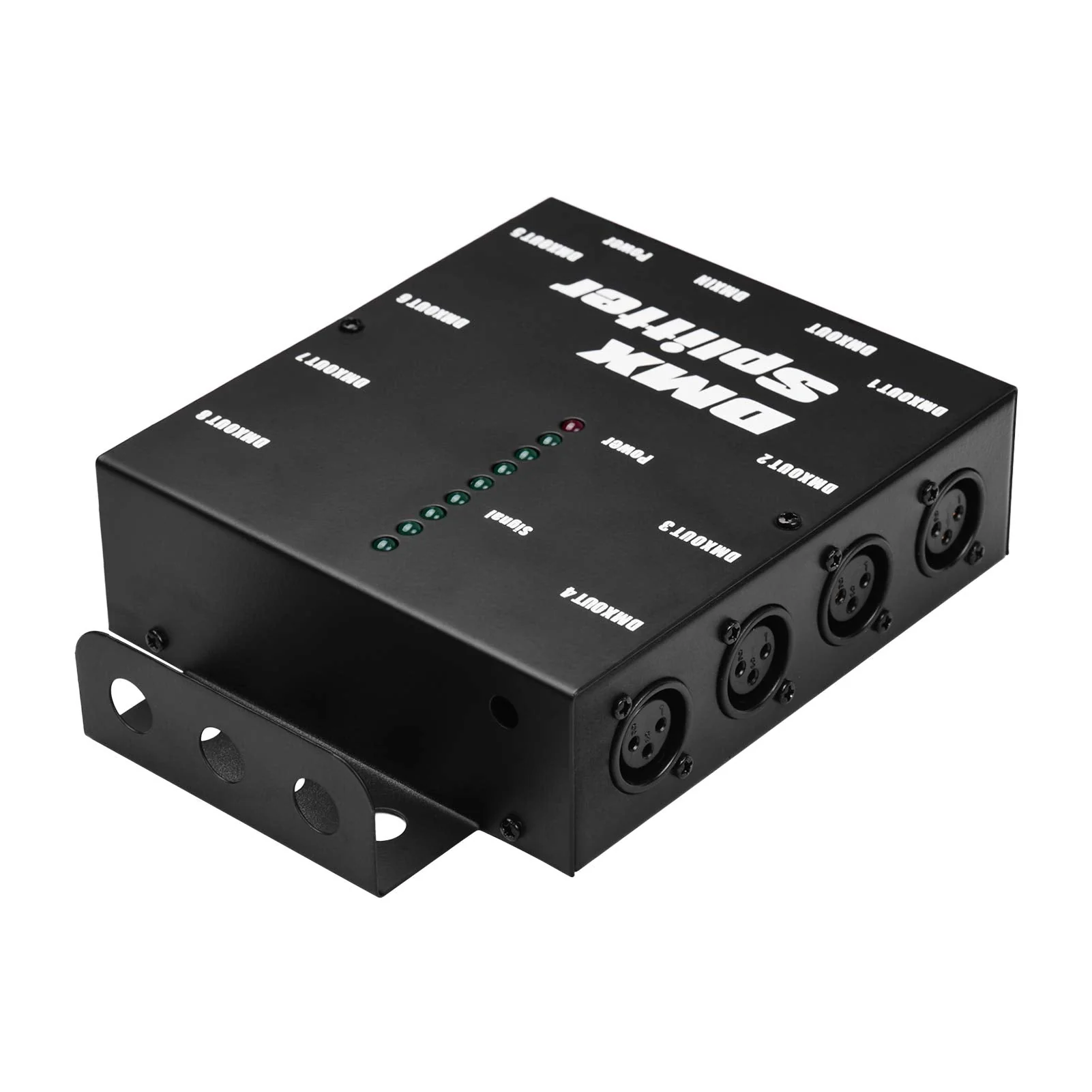 DMX512 Optical Signal Amplifier Spliter Distributor 1 Direct Input & Output 8 Independent Outputs for Light Controller Stage Console Party DJ Club Disco KTV Light with Power Adapter,Signal Split - Image 2