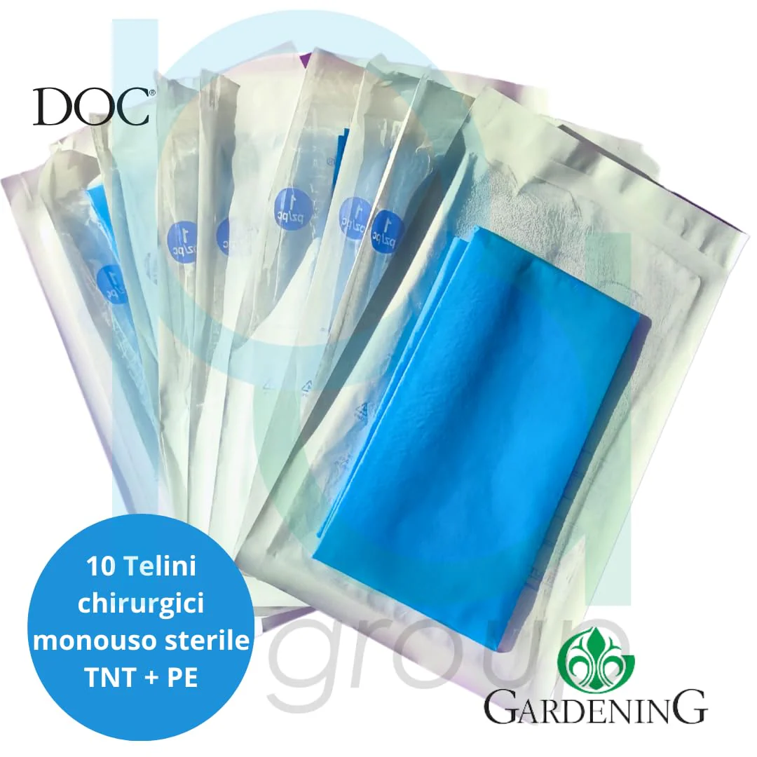 DOC Sterile Surgical Wipes TNT 50 x 75 cm Pack of 10 Waterproof Surgical Pads in conjunction with TNT + PE Size 50 x 75 (Pack of 10) - Image 2