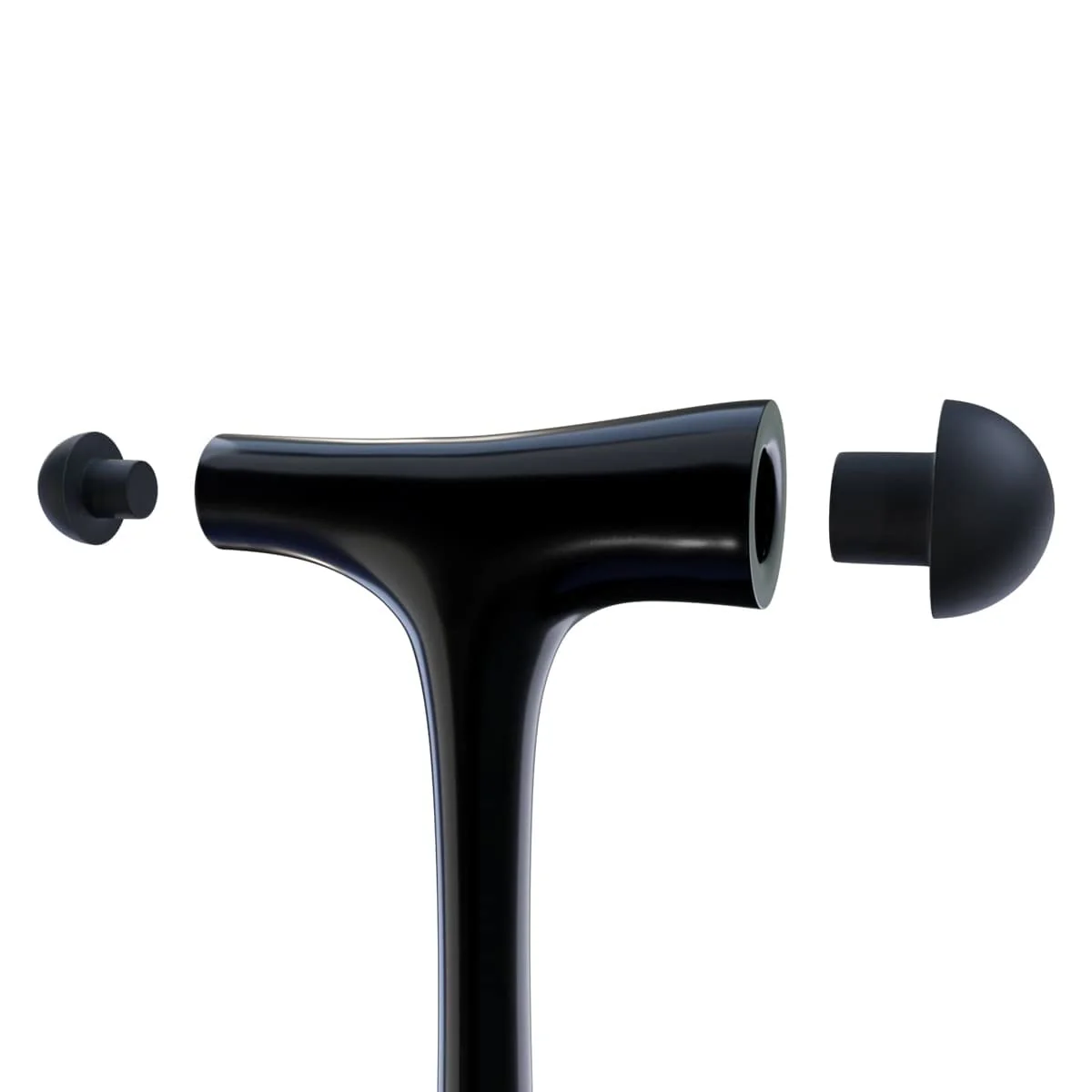 DocCheck Thïngs "Clôppe" Reflex Hammer - Red Dot Design Award 2022, Neurological Reflex Hammer According to Trömner, Pointed Handle for Skin and Surface Reactions, Aluminium (Black) black - Image 3