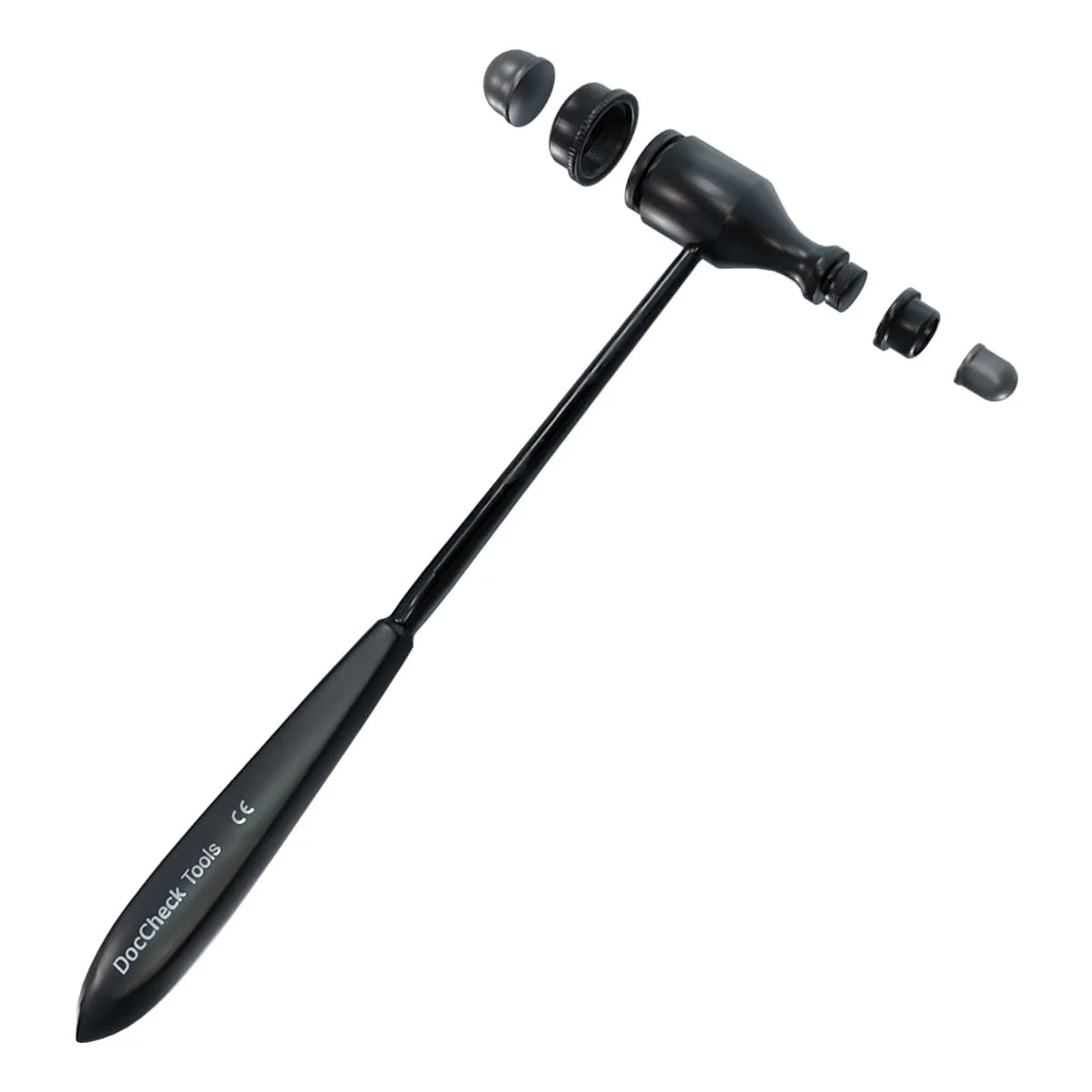 DocCheck Trömner Reflex Hammer "Klopp" - Metal Handle, Neurological Grip Tip for Stretching and Skin Reflexes, Heavy Hammer Head, Easy Disinfection, Available in Various Colours (Black) black - Image 3