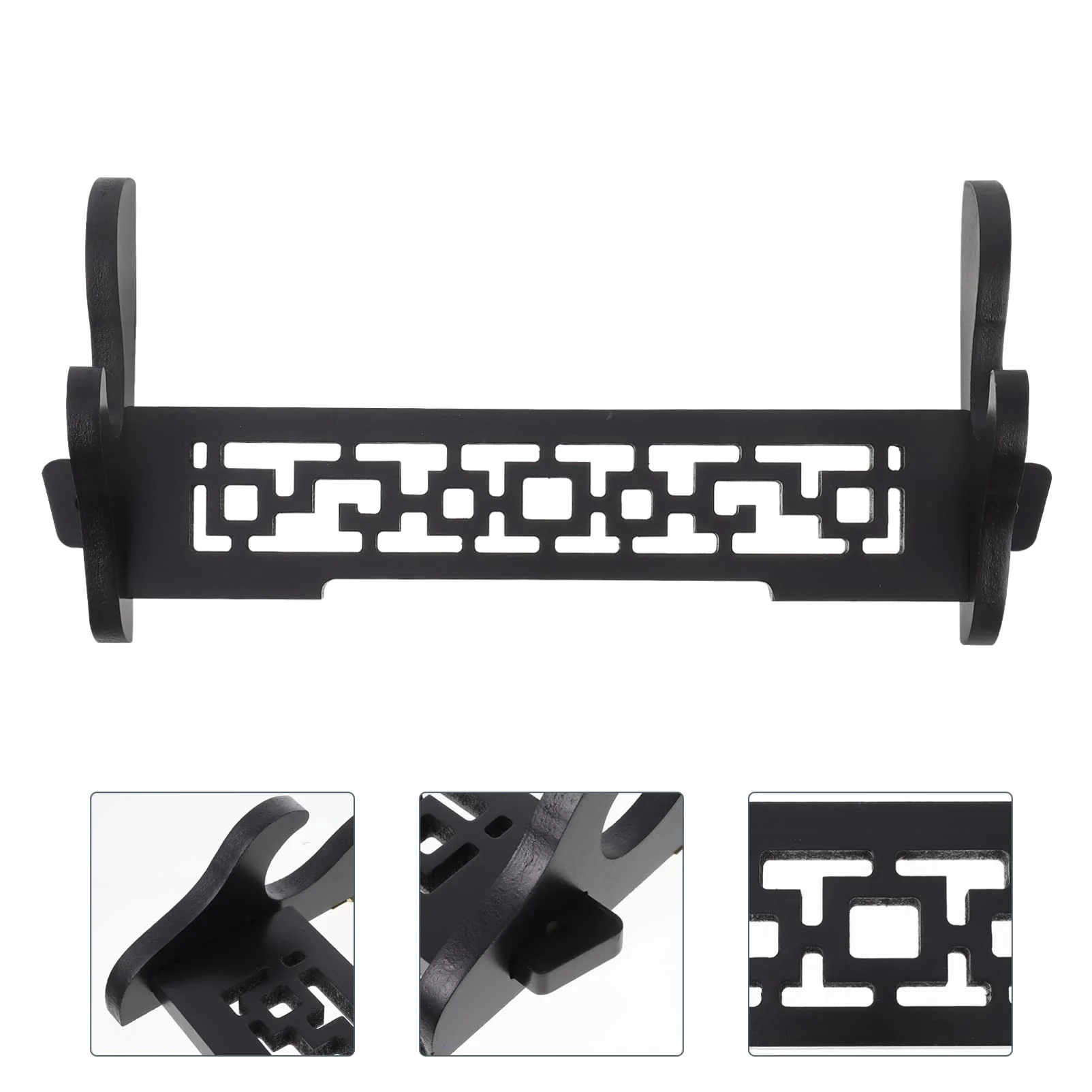 DOITOOL Flute Rack Wall Mount Flute Stand Wall Display Flute Holder Single Layer Swords Rack Samurai Swords Hanger - Image 9