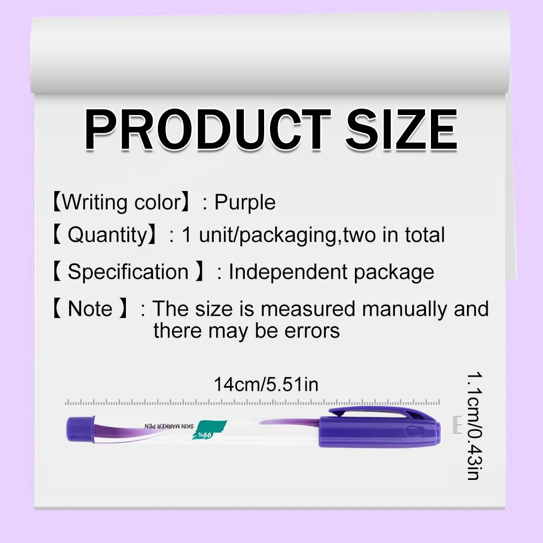 DOKRIN 2 Pcs Skin Markers Tattoo Beauty Markers Positioning Pens with 2 Rulers - Image 2