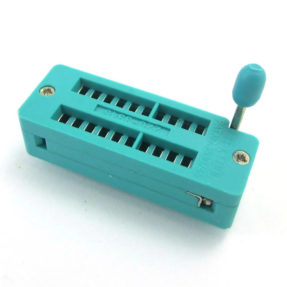 DollaTek 5pcs Universal IC Test ZIF Socket 20 Pin 2.54mm Spacing for Microcontroller Chip Breadboard Program ICs - Image 2