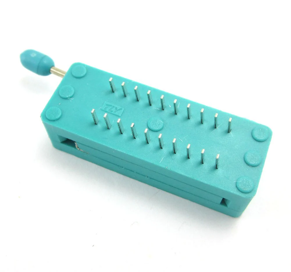 DollaTek 5pcs Universal IC Test ZIF Socket 20 Pin 2.54mm Spacing for Microcontroller Chip Breadboard Program ICs - Image 3
