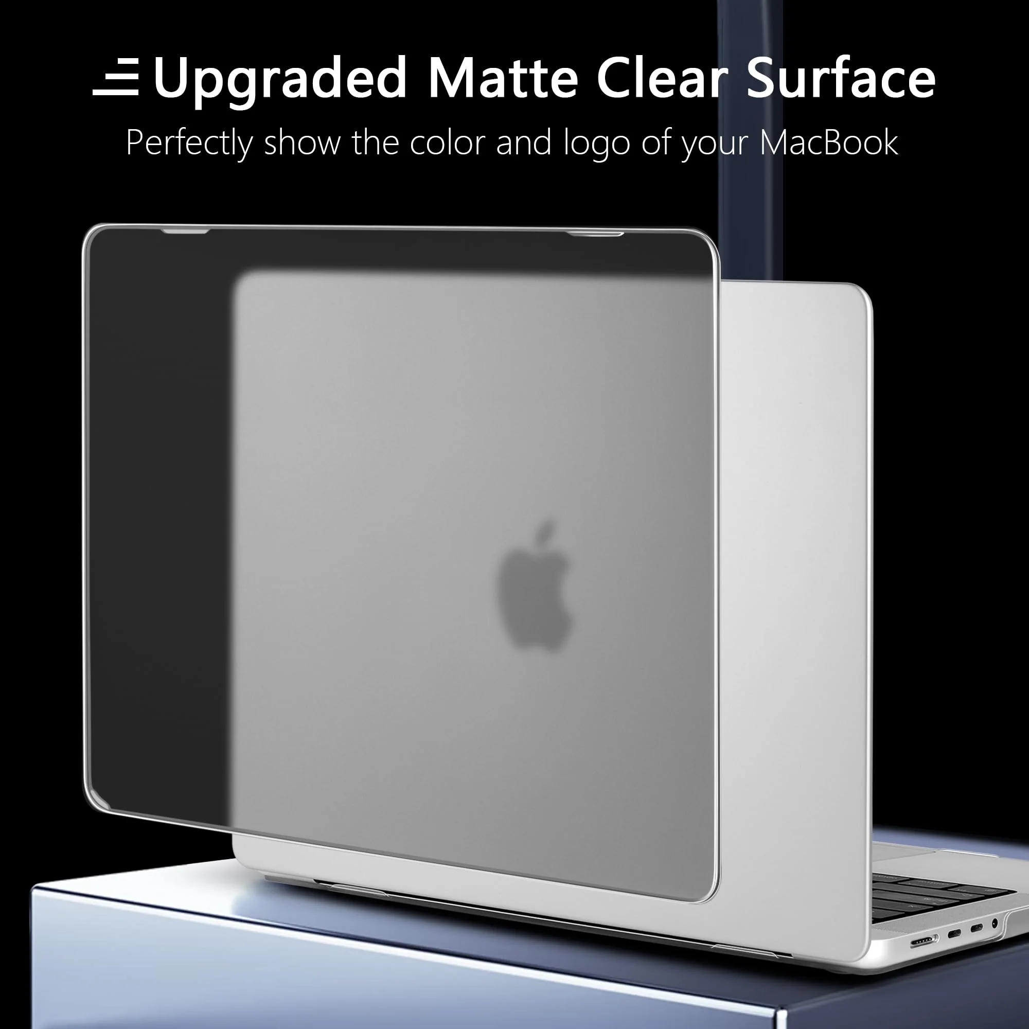 DONGKE Ultra Slim Hard Shell Case for MacBook Pro 14 inch A2918 A2992 M3 A2779 M2 A2442 M1 Pro/Max Chip with Touch ID [2024 2023 2022 2021] - Protective Cover [Sturdy Shockproof] [Matte Grey] Matte Grey - Image 3