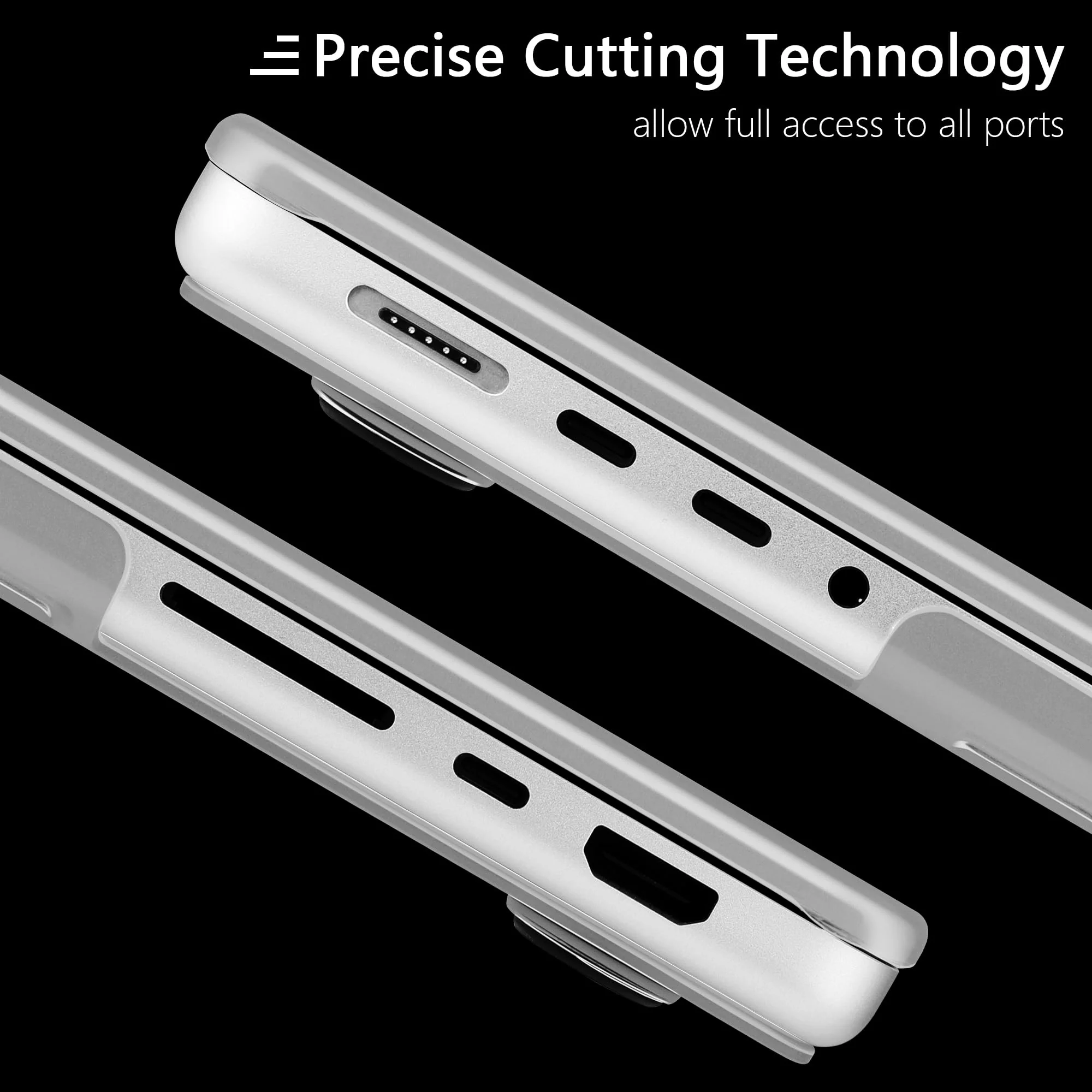DONGKE Ultra Slim Hard Shell Case for MacBook Pro 14 inch A2918 A2992 M3 A2779 M2 A2442 M1 Pro/Max Chip with Touch ID [2024 2023 2022 2021] - Protective Cover [Sturdy Shockproof] [Matte Grey] Matte Grey - Image 4