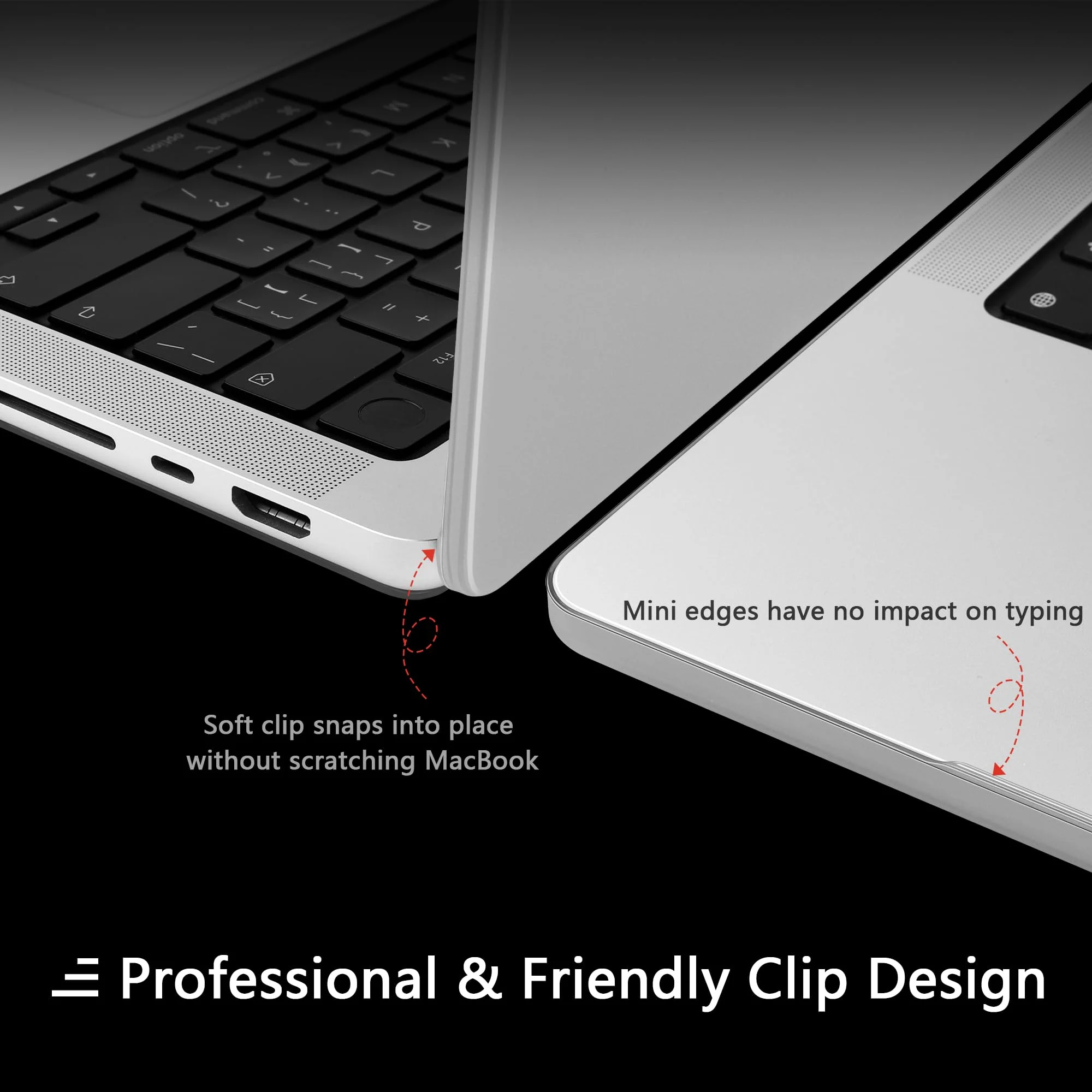 DONGKE Ultra Slim Hard Shell Case for MacBook Pro 14 inch A2918 A2992 M3 A2779 M2 A2442 M1 Pro/Max Chip with Touch ID [2024 2023 2022 2021] - Protective Cover [Sturdy Shockproof] [Matte Grey] Matte Grey - Image 6