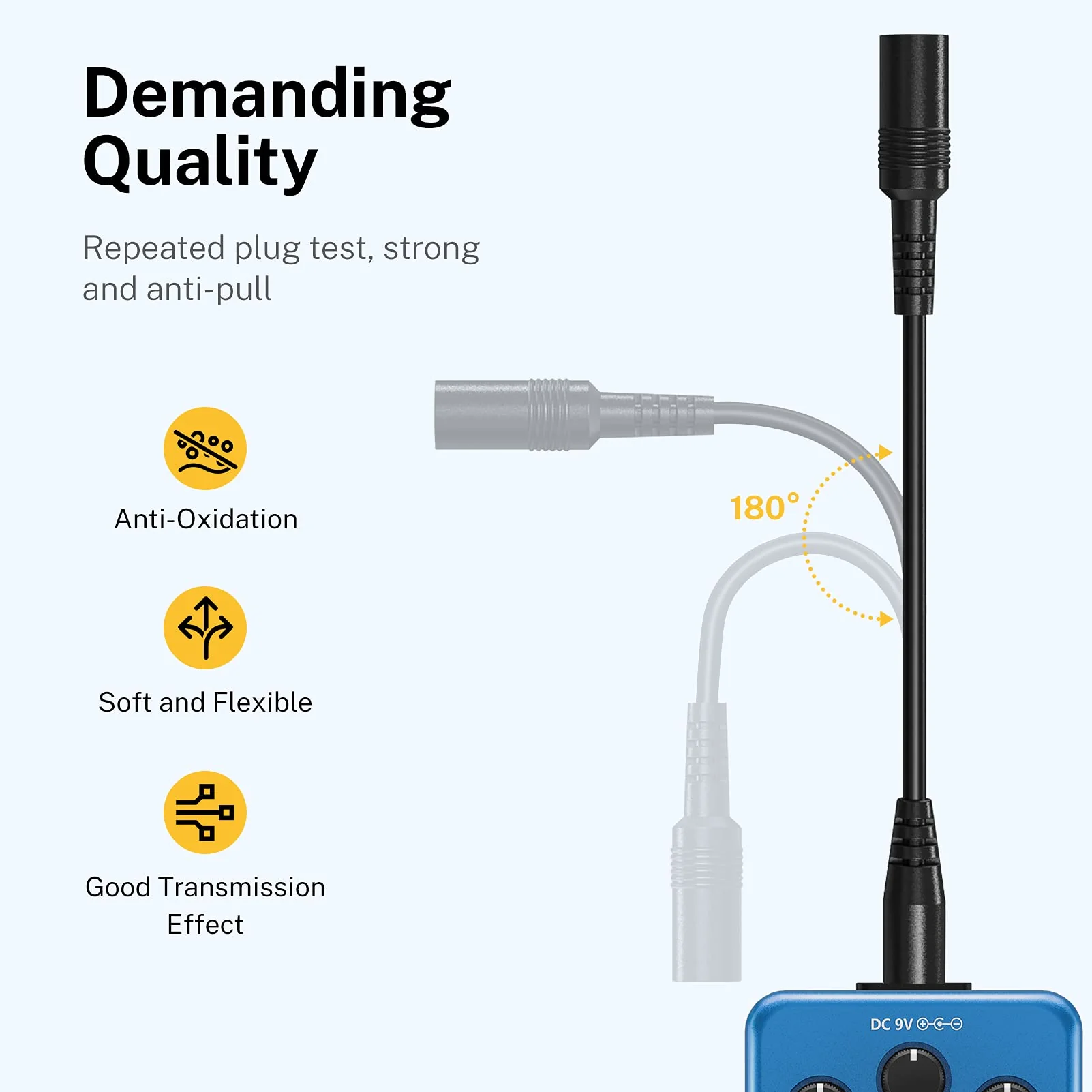 Donner DPA-100 Guitar Pedal Power Supply Adapter 9V DC 1A Tip Negative 5 Way Daisy Chain Cables for Effect Pedal - Image 6