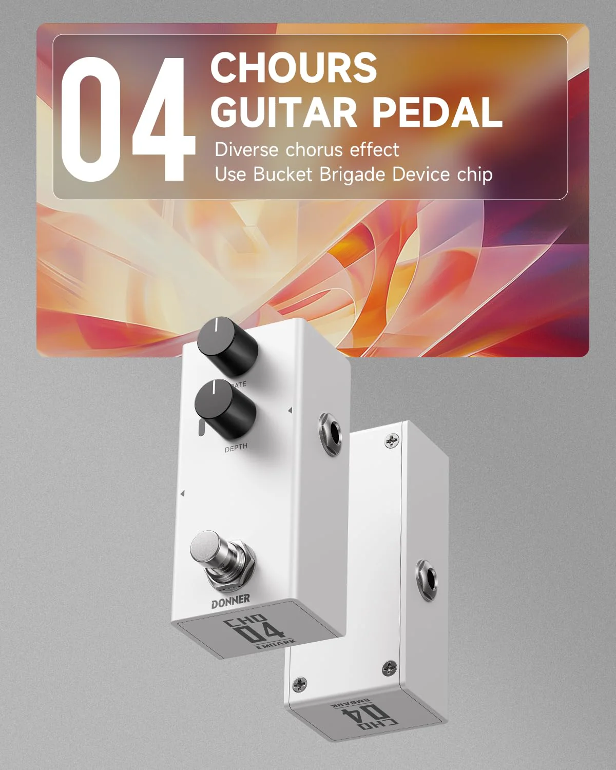 Donner EMBARK 04 Chorus Guitar Pedal, DIY Shell, Electric Guitar, Analog Guitar Effect Pedal, True Bypass - Image 2