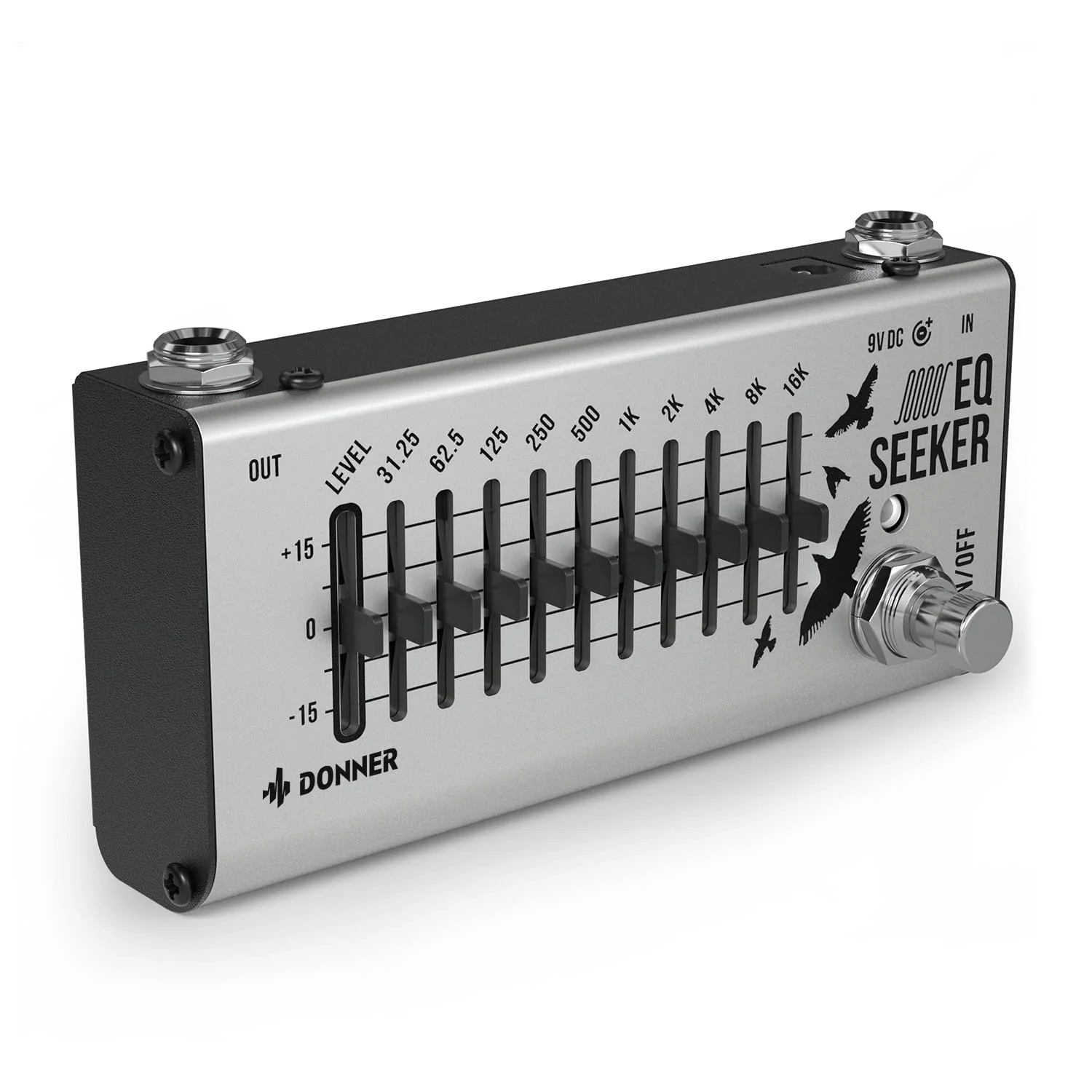 Donner EQ Pedal, 10 Band Equalizer Pedal, EQ Seeker for Guitar and Bass True Bypass