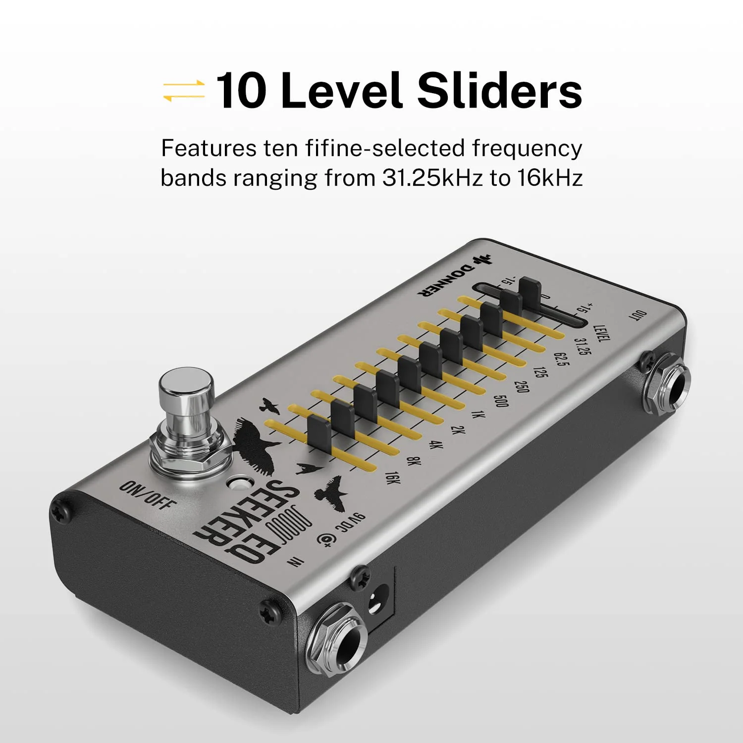 Donner EQ Pedal, 10 Band Equalizer Pedal, EQ Seeker for Guitar and Bass True Bypass - Image 4
