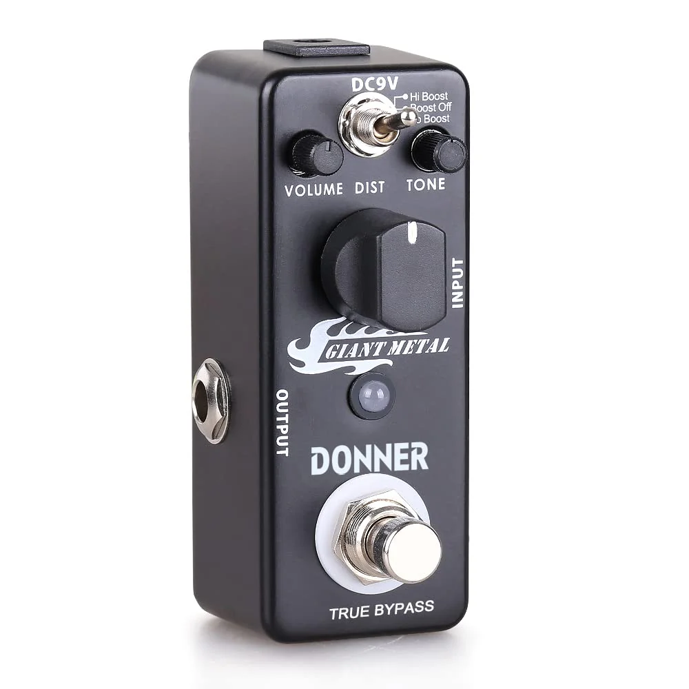 Donner Giant Metal Distortion Pedal -Boost Distortion for Electric Guitar, 3 Modes True Bypass Black Distortion - Image 2