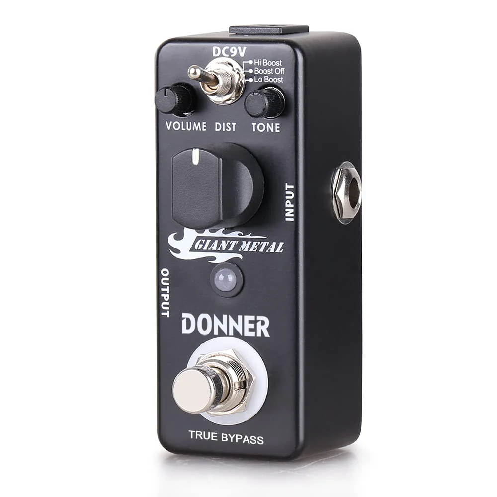 Donner Giant Metal Distortion Pedal -Boost Distortion for Electric Guitar, 3 Modes True Bypass Black Distortion - Image 4