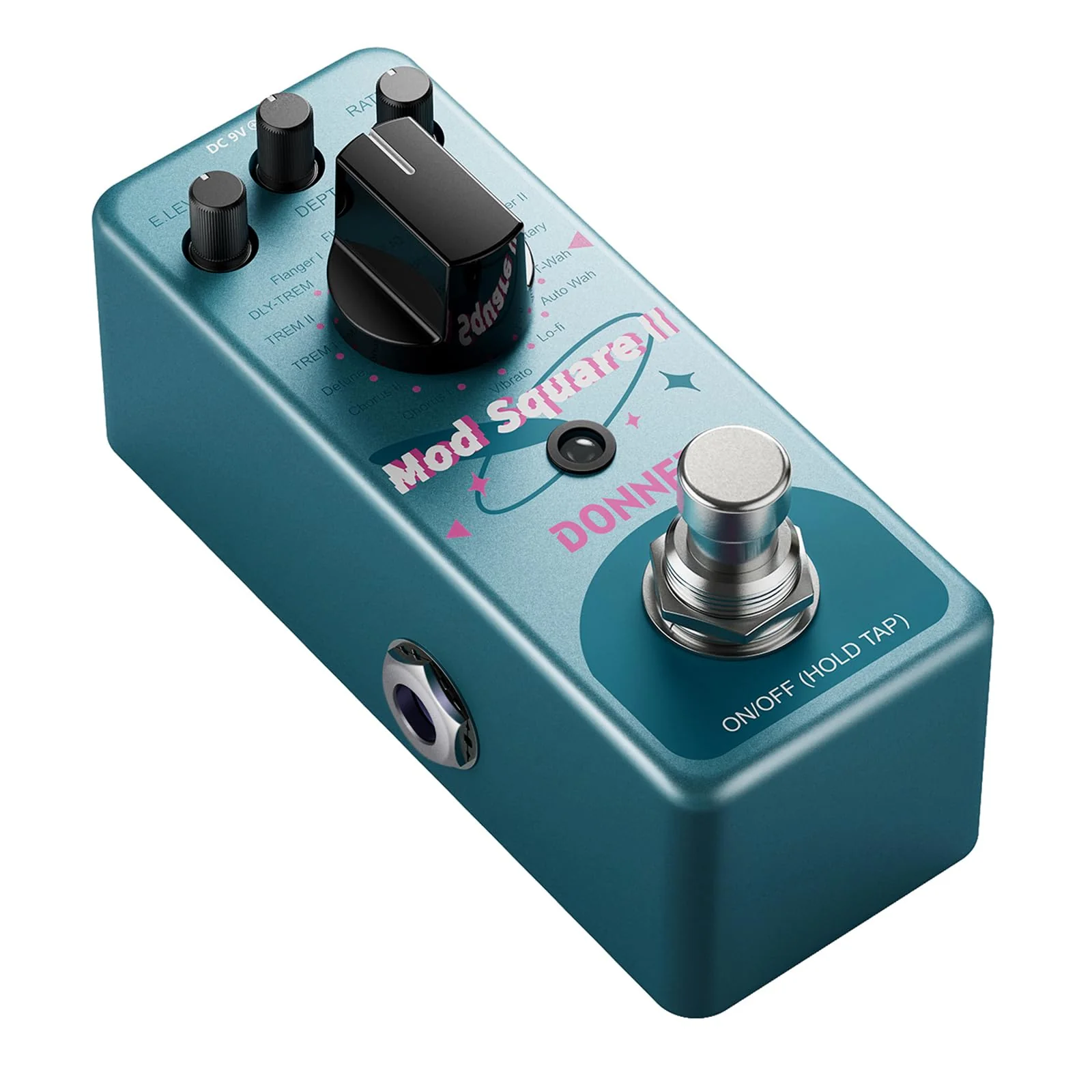 Donner Modulation Pedal - Mod Square Ⅱ for Electric Guitar Pedal Boards, 16 Effects Chorus Phaser Tremolo Flanger Rotary Vibrato Wah Lo-fi Detune 16 Modulation Modes, True Bypass Green Mod