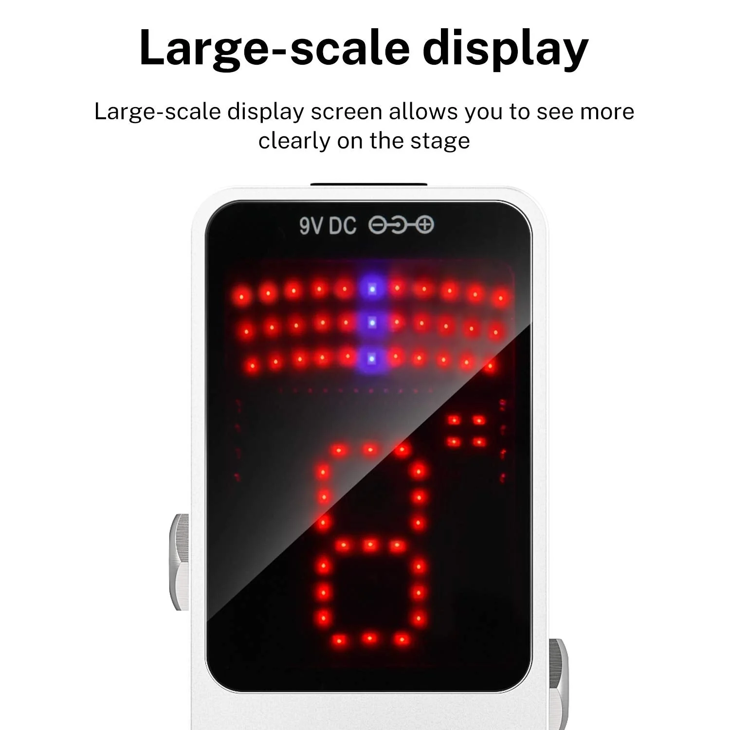 Donner Tuner Pedal, DT Deluxe Chromatic Guitar Tuner Pedal for Electric Guitar and Bass ± 1 Cent USB or 9V Power Supply True Bypass White Tuner - Image 3