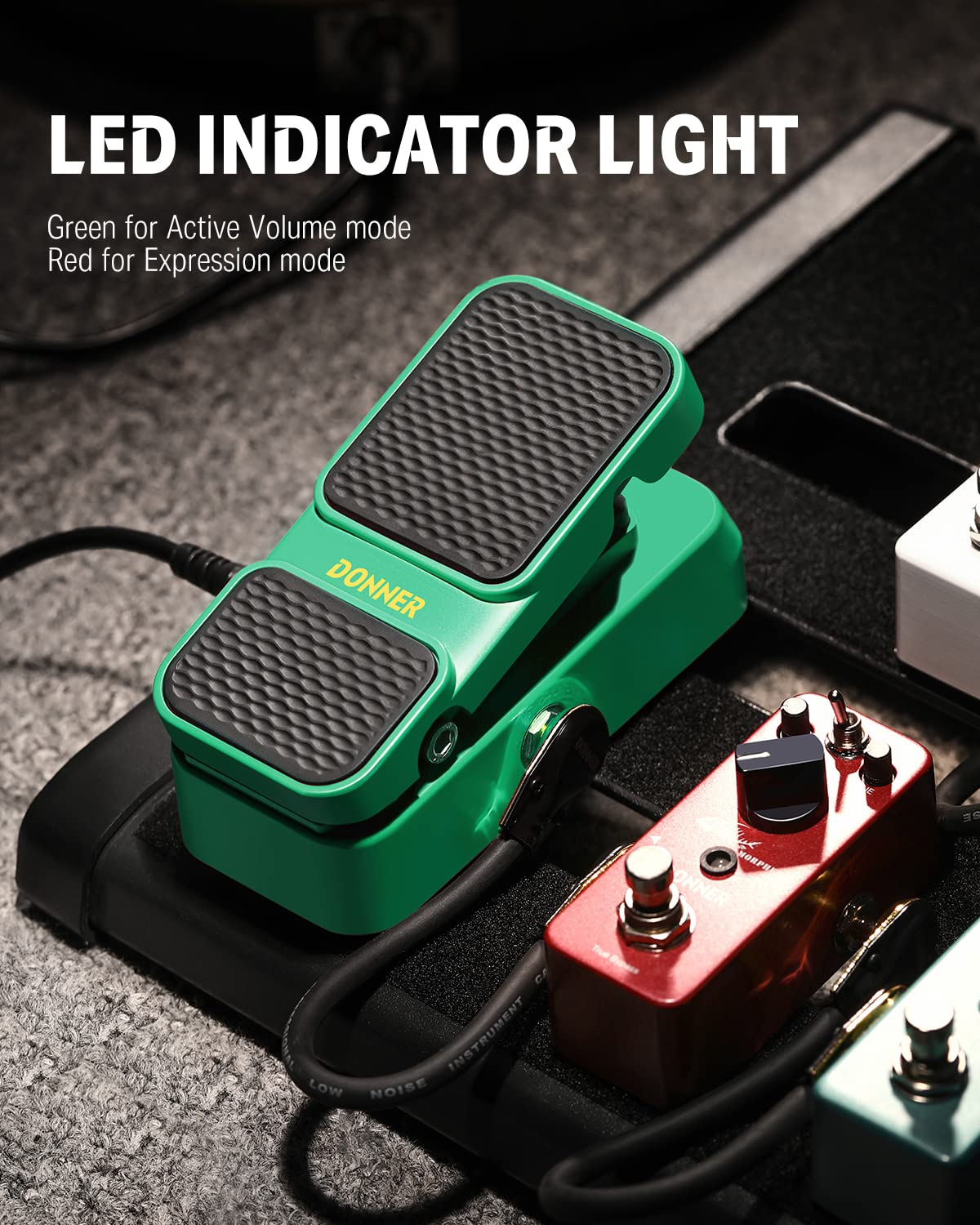 Donner Volume Pedal, Viper 2 in 1 Passive Volume Expression Pedal, Guitar Volume Pedal Pure Analog EXP Pedal Expression Volume - Image 5