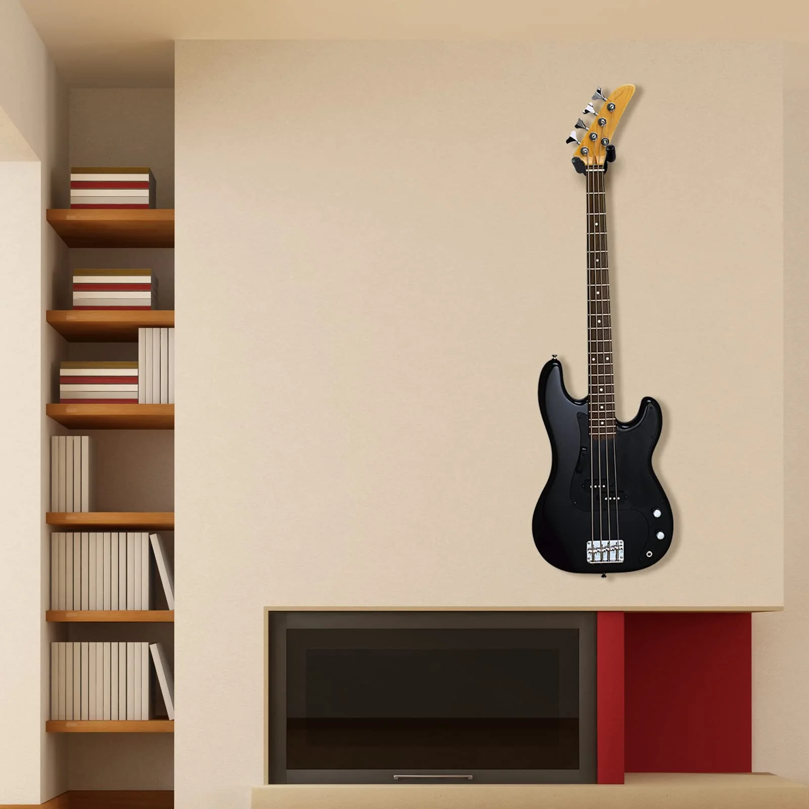 Donux Guitar Wall Mount,Ukulele Hanger Hook Holder Stand Guitar Hangers Hooks for Acoustic Electric Bass Guitars and Ukulele (4 Set) 4 Set - Image 7