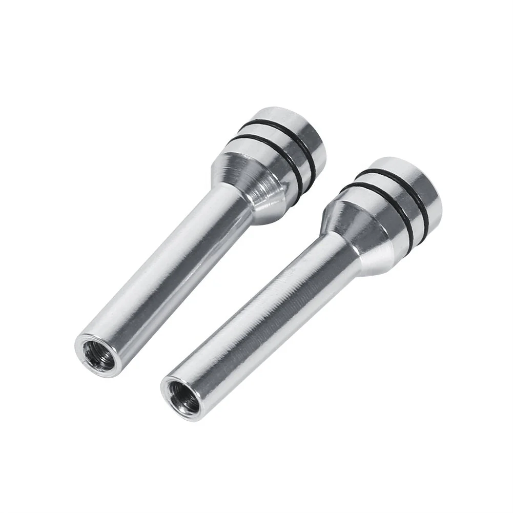 Door Lock Pull Knob,Door Lock Knob,2Pcs Universal Car Truck Aluminum Interior Door Lock Knob Pins Cover Silver Car Door Lock Buttons car Door Lock knobs car Door Lock knobs - Image 3