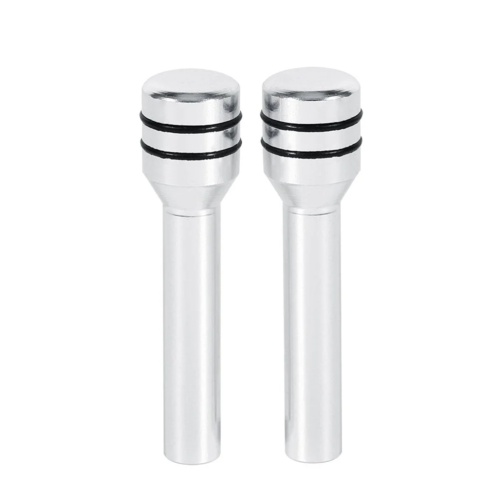 Door Lock Pull Knob,Door Lock Knob,2Pcs Universal Car Truck Aluminum Interior Door Lock Knob Pins Cover Silver Car Door Lock Buttons car Door Lock knobs car Door Lock knobs - Image 4