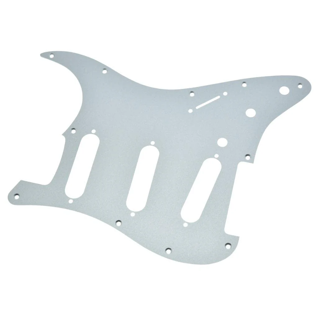 Dopro 11 Hole Matte Aluminum Strat SSS Pickguard Metal Anodized ST Pick Guard Scratch Plate for USA/Mexico ST/Strat Matte Silver - Image 4